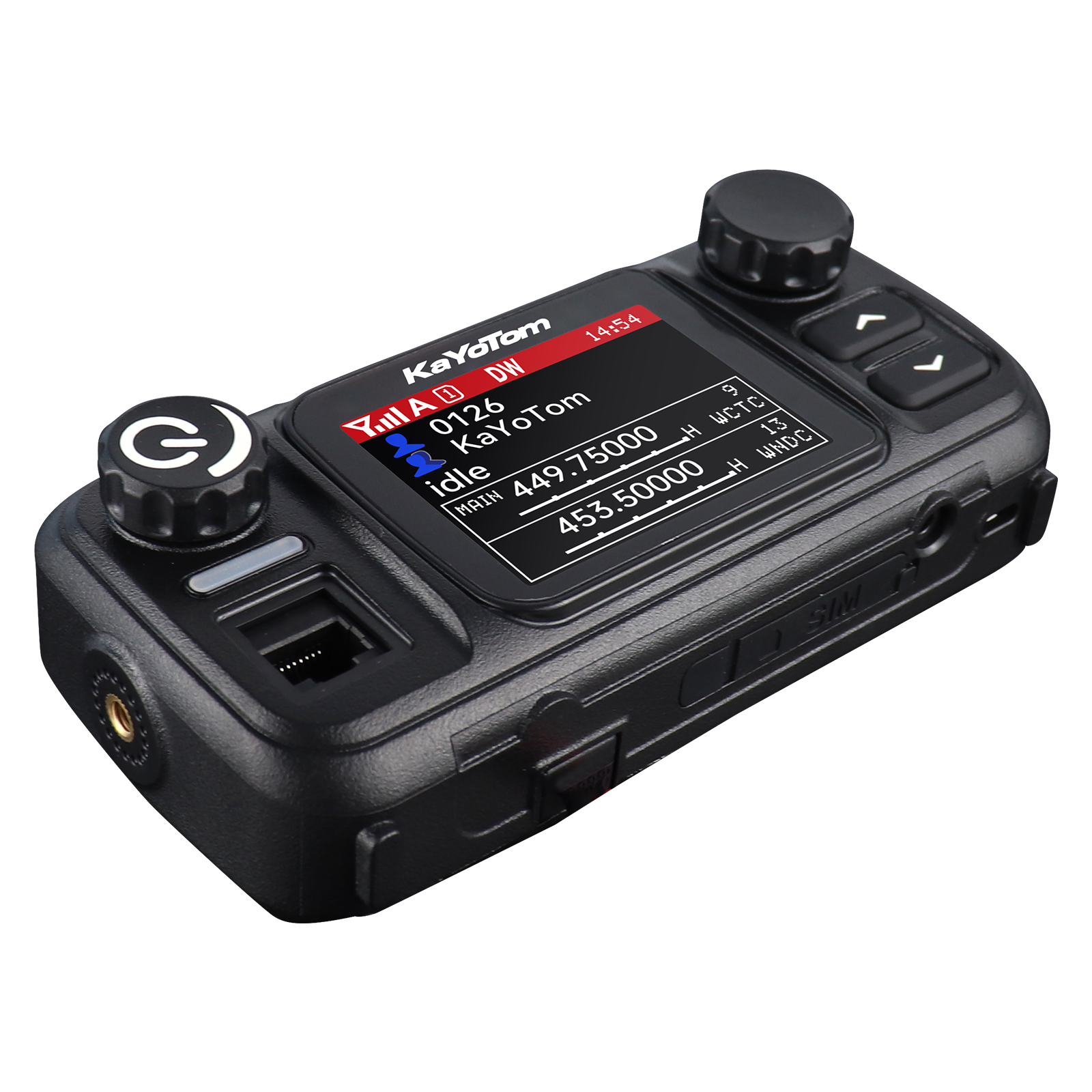 KaYoTom T77 Global Dual-mode Walkie Talkie Mobile Radio POC+UHF+VHF+GPS 