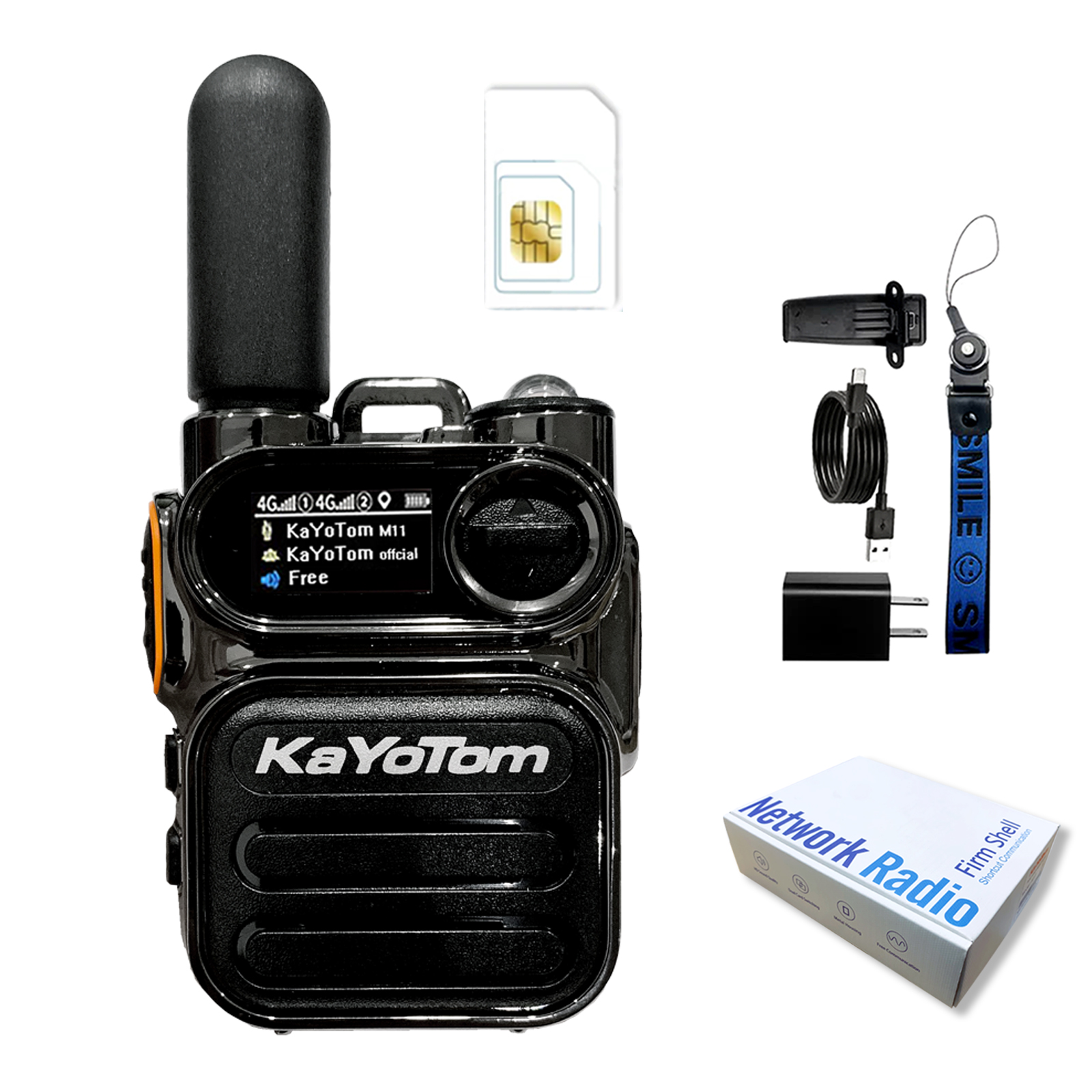 KaYoTom Global available M11 global-ptt POC 4G walkie talkie Two-way radio Mobile Porfesional long range communicator