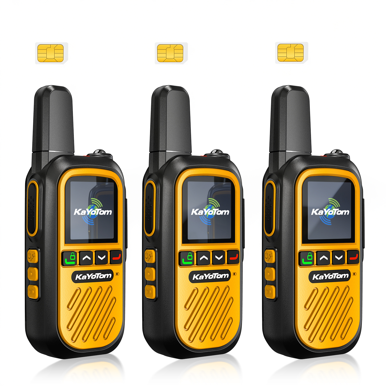 KaYoTom G12 Global Walkie Talkies Long Range Global Unlimited Range 4G LTE PoC Two-Way Radios (5000+ Miles) Rugged & Waterproof Rechargeable for Construction,Truck Fleets,Families 