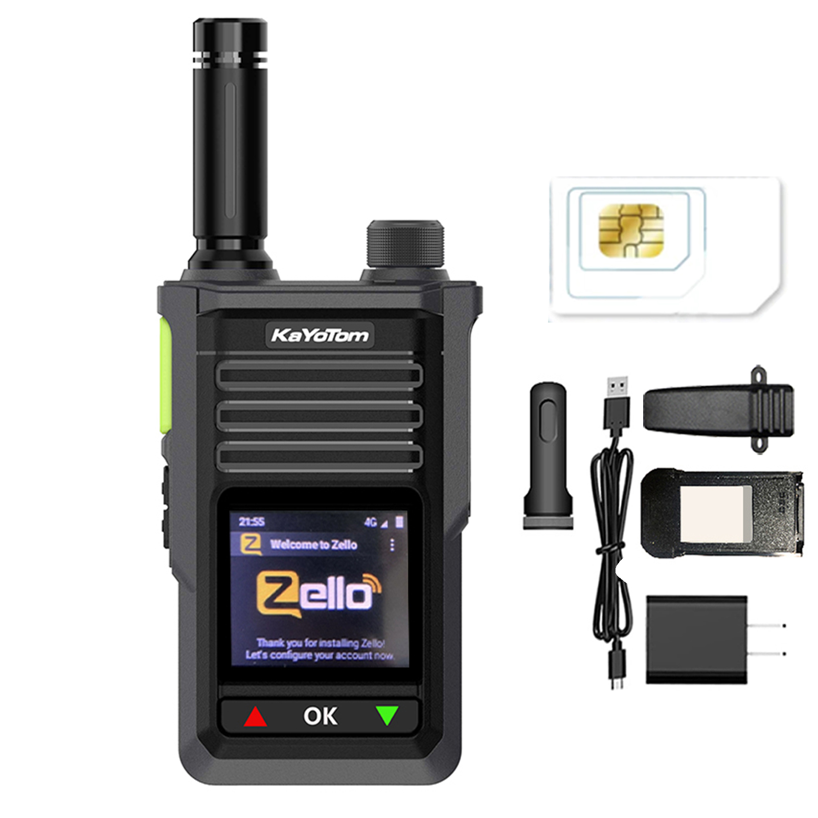 KaYoTom Global Available M15 Global PTT PoC 4G Zello Walkie Talkie - Professional Network Intercom, Long Range Waterproof Communication-walkie-talkie