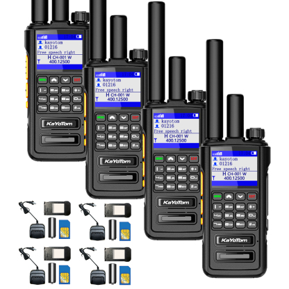 KaYoTom D09 Dual-Mode Global Push-to-Talk Walkie-Talkie with POC + UHF, Waterproof, Long Battery Life and Optional GPS