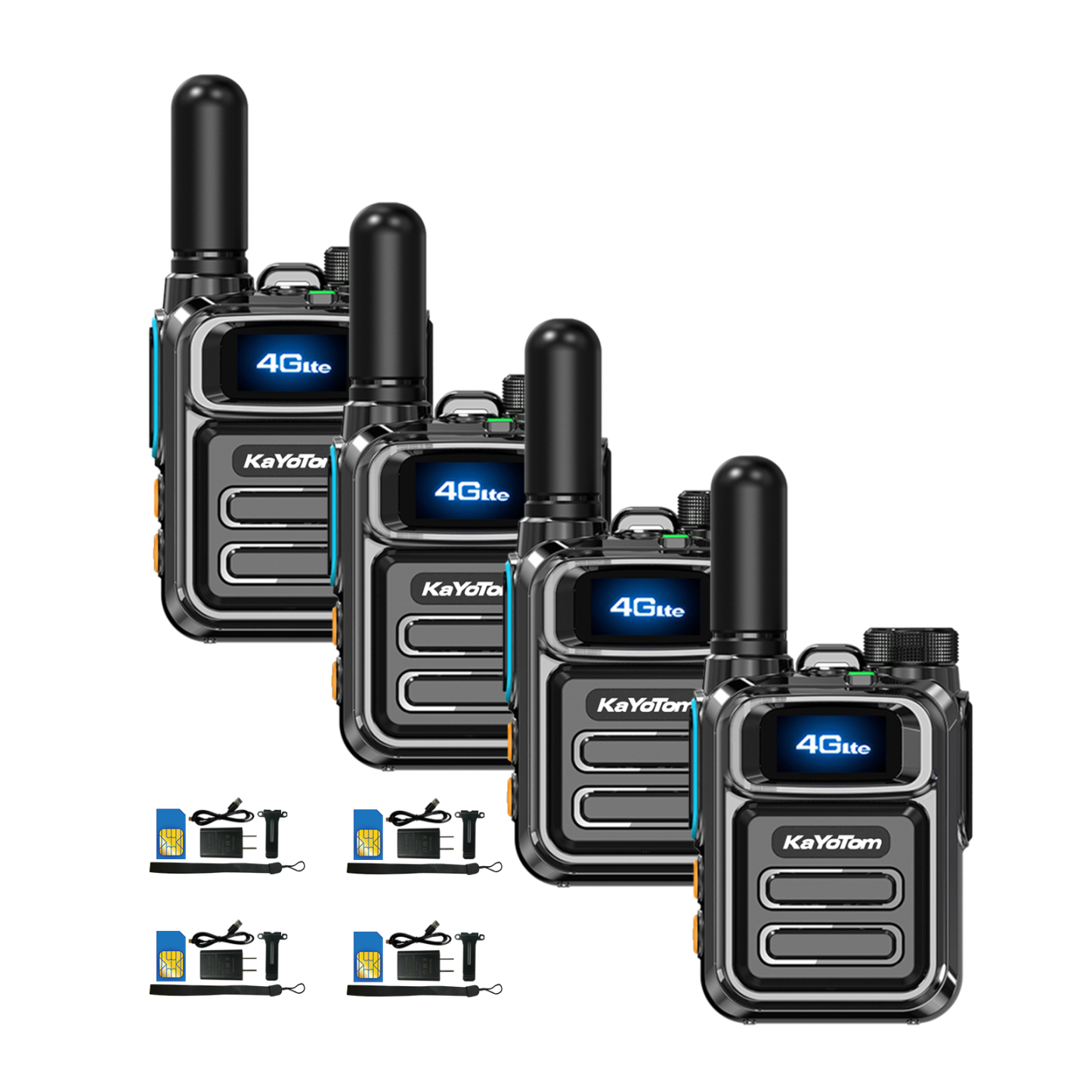 KaYoTom M05 Global Push To Talk (PTT) Walkie-Talkie, Built-in SIM, 5000 - Mile Coverage, 200 Channels & Durable Build