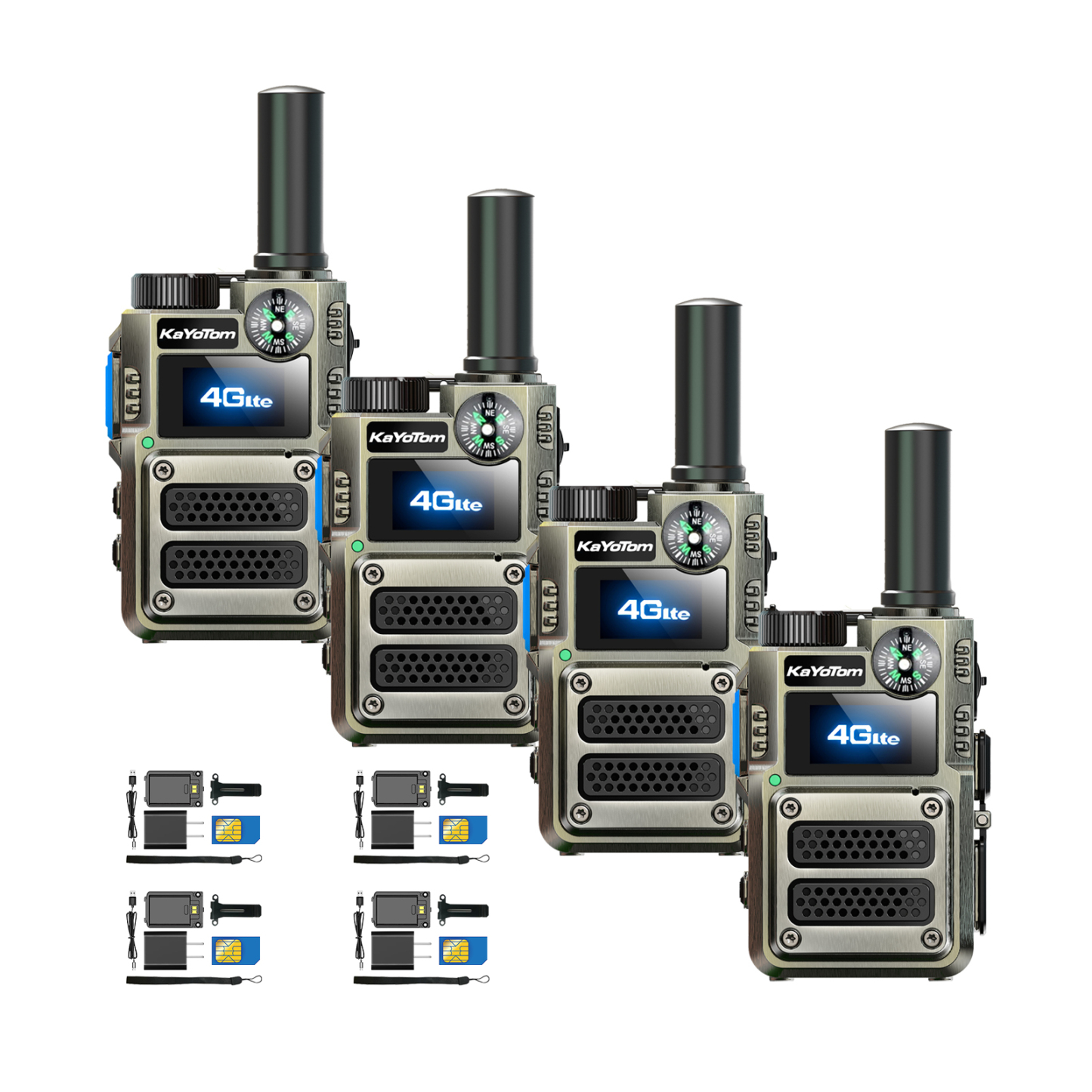 KaYoTom M12 Global Push To Talk (PTT) Walkie-Talkie with Compass, Ultra - Long - Range Communication, and Durable Build for All Scenarios