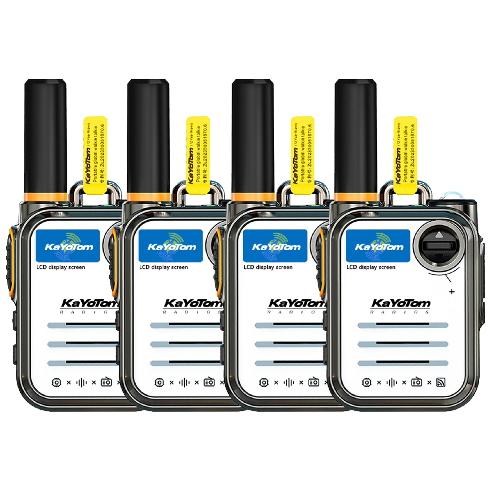 KaYoTom M22 Global Walkie Talkie Unlimited Range Encrypted Two-Way Radio - 72H Battery, Lightweight & LED Flashlight, 172 Countries Coverage