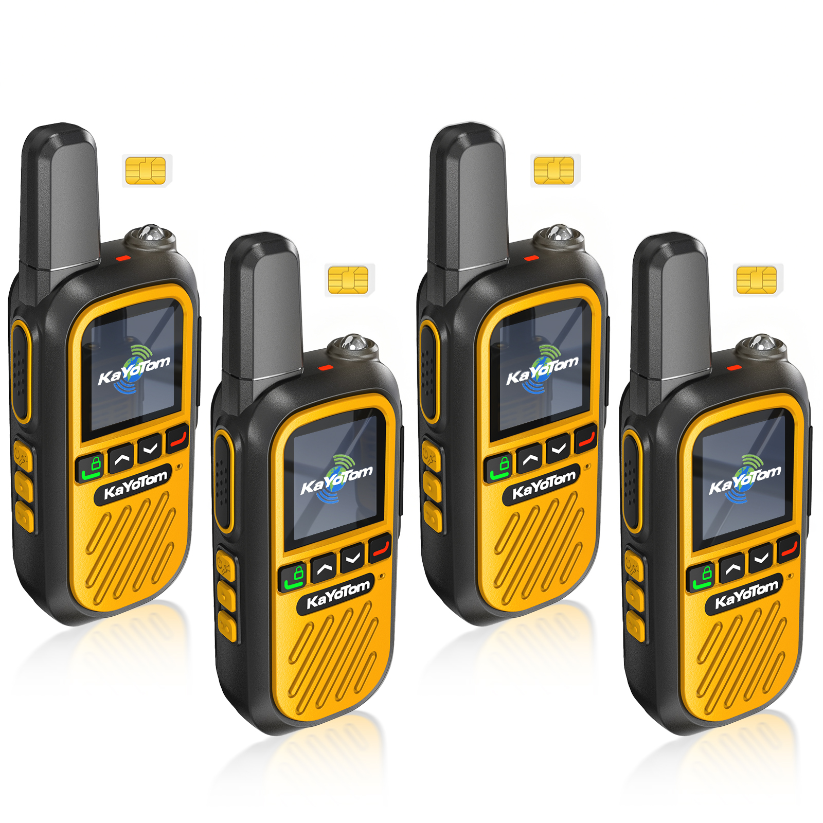 KaYoTom G12 Global Walkie Talkies Long Range Global Unlimited Range 4G LTE PoC Two-Way Radios (5000+ Miles) Rugged & Waterproof Rechargeable for Construction,Truck Fleets,Families 