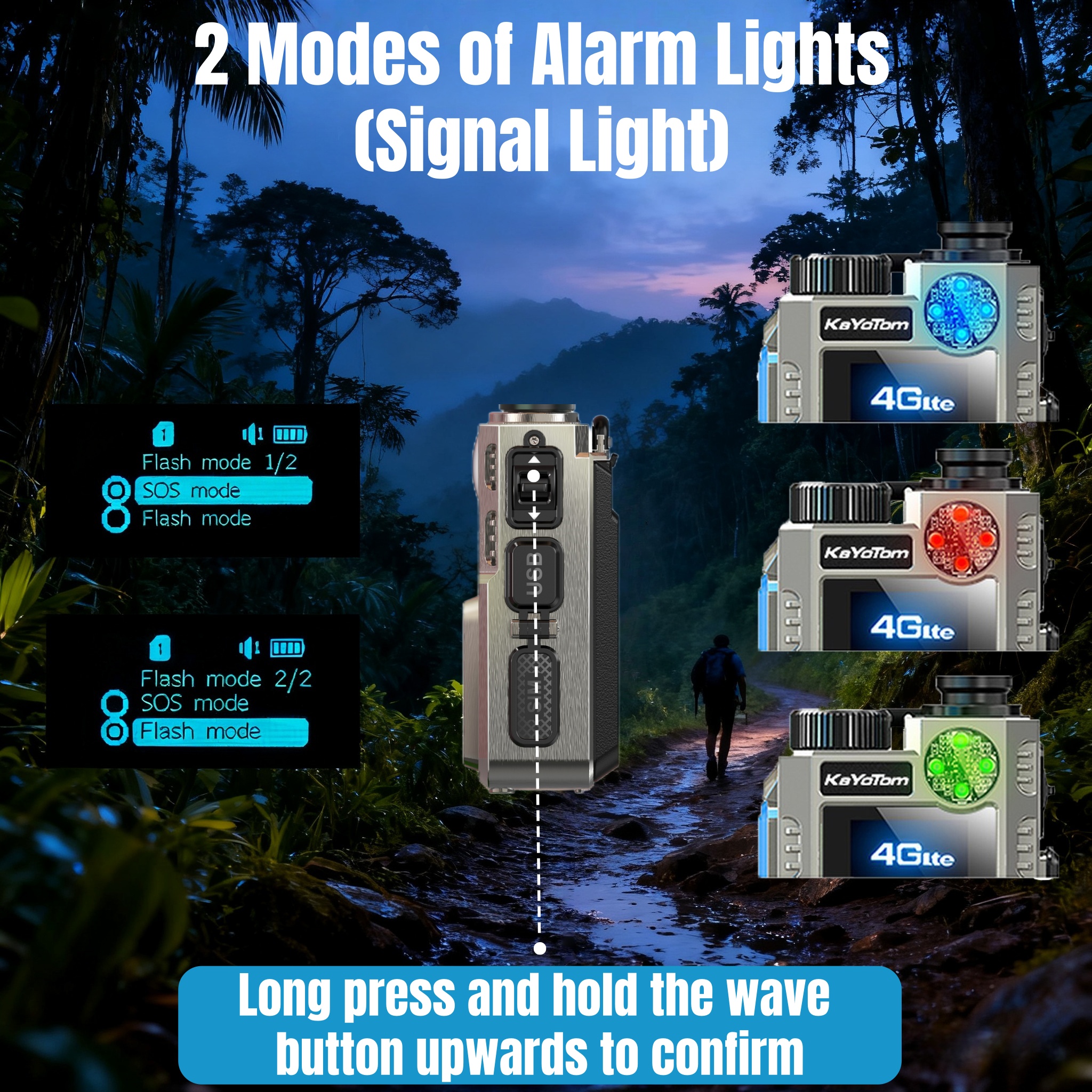 KaYoTom M12 Global Walkie Talkie Unlimited Range Encrypted Two-Way Radio - 72H Battery, HD Audio, SOS, Lightweight & LED Flashlight, 172 Countries Coverage