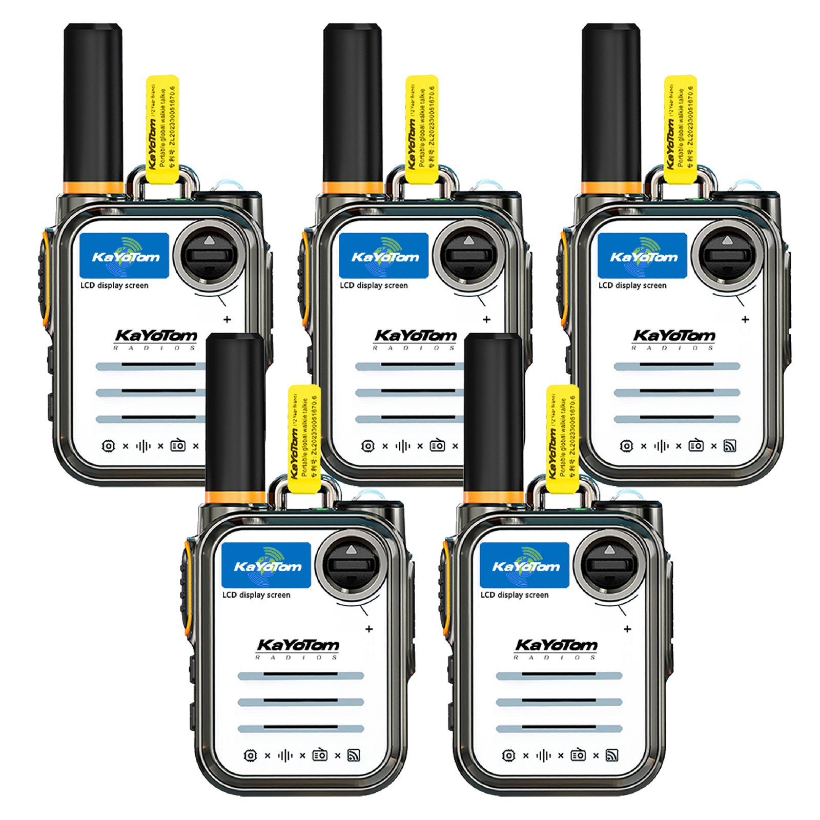 KaYoTom M22 Global Walkie Talkie Unlimited Range Encrypted Two-Way Radio - 72H Battery, Lightweight & LED Flashlight, 172 Countries Coverage