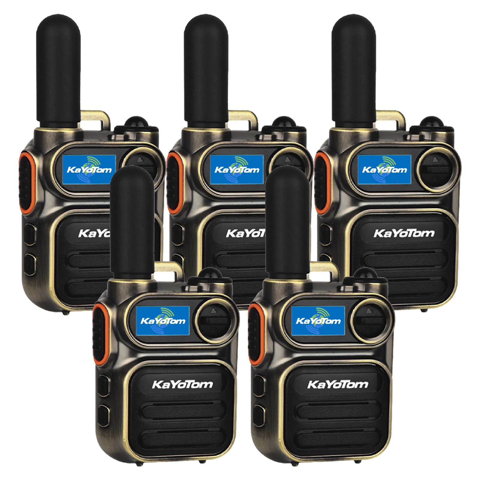 KaYoTom M11 Long Range Walkie Talkie – Global Two-Way Radio with Encrypted Communication, Unlimited Range, 72H Battery Life, HD Audio, Lightweight Design & Built-In LED Flashlight