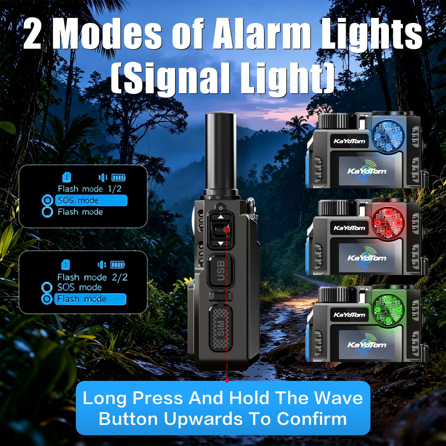 KaYoTom M12 Global Unlimited Range 4G LTE PoC Rapid Walkie Talkies Long Range Two-Way Radios 5000+ Miles with Nationwide Range Long Distance Radios for Truck Fleet & Construction site