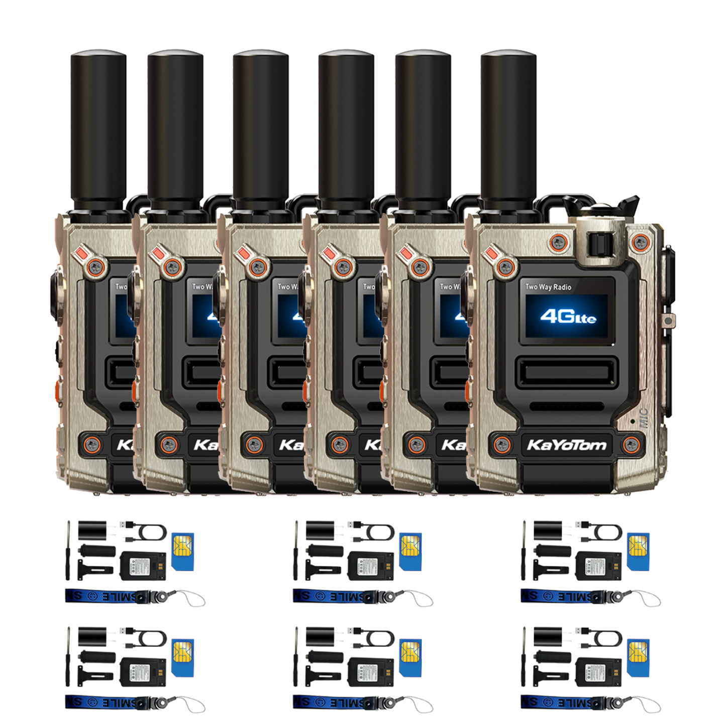 KaYoTom M08 4G Global Walkie-Talkie - Long-Distance Communication, Durable Design, Multi-Functional LED Lighting