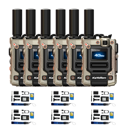 KaYoTom M08 4G Global Walkie-Talkie - Long-Distance Communication, Durable Design, Multi-Functional LED Lighting