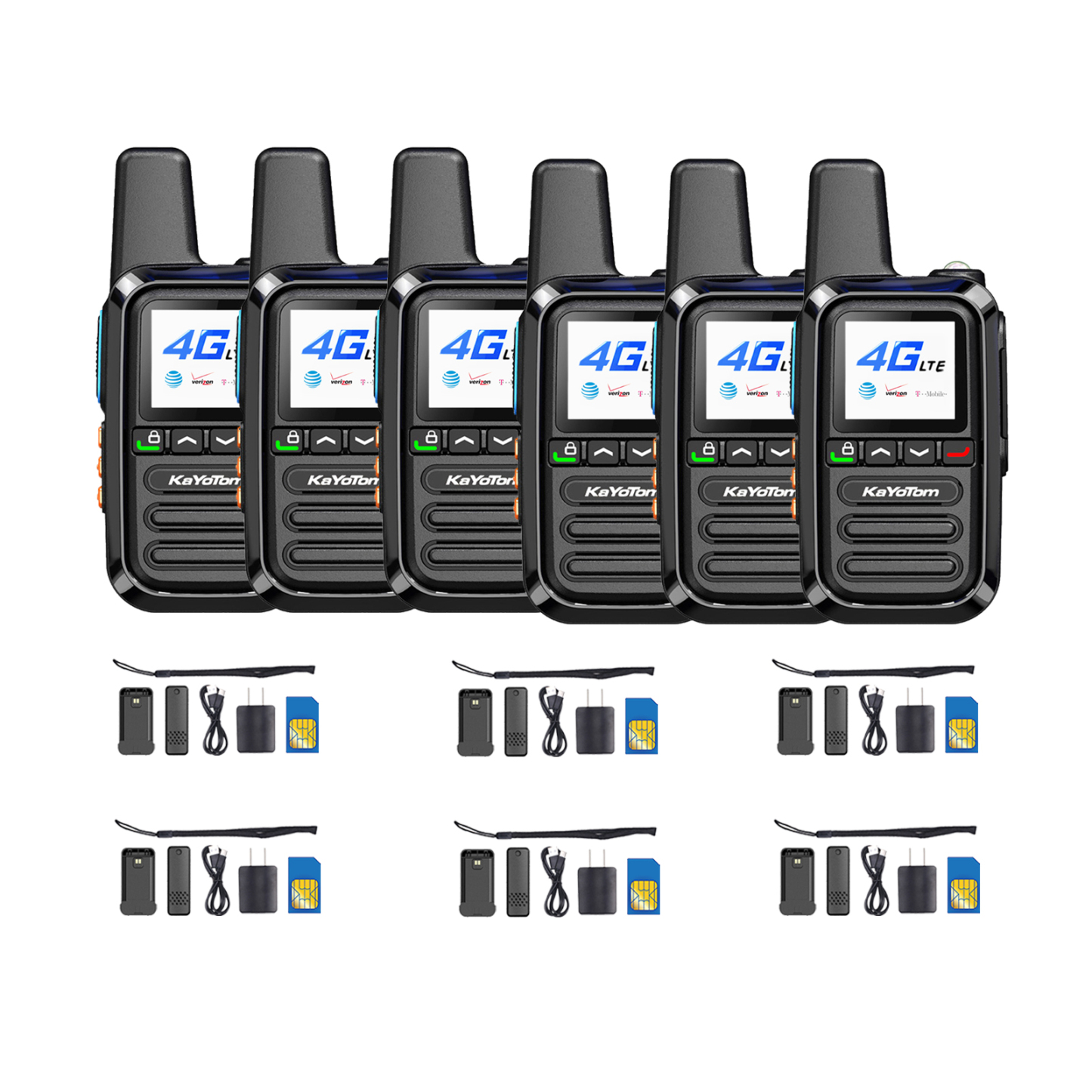 KaYoTom G05 Global PTT Walkie Talkie - 5000 Miles Range, Built-in SIM, 200 Channels, Instant Use & LED Illumination