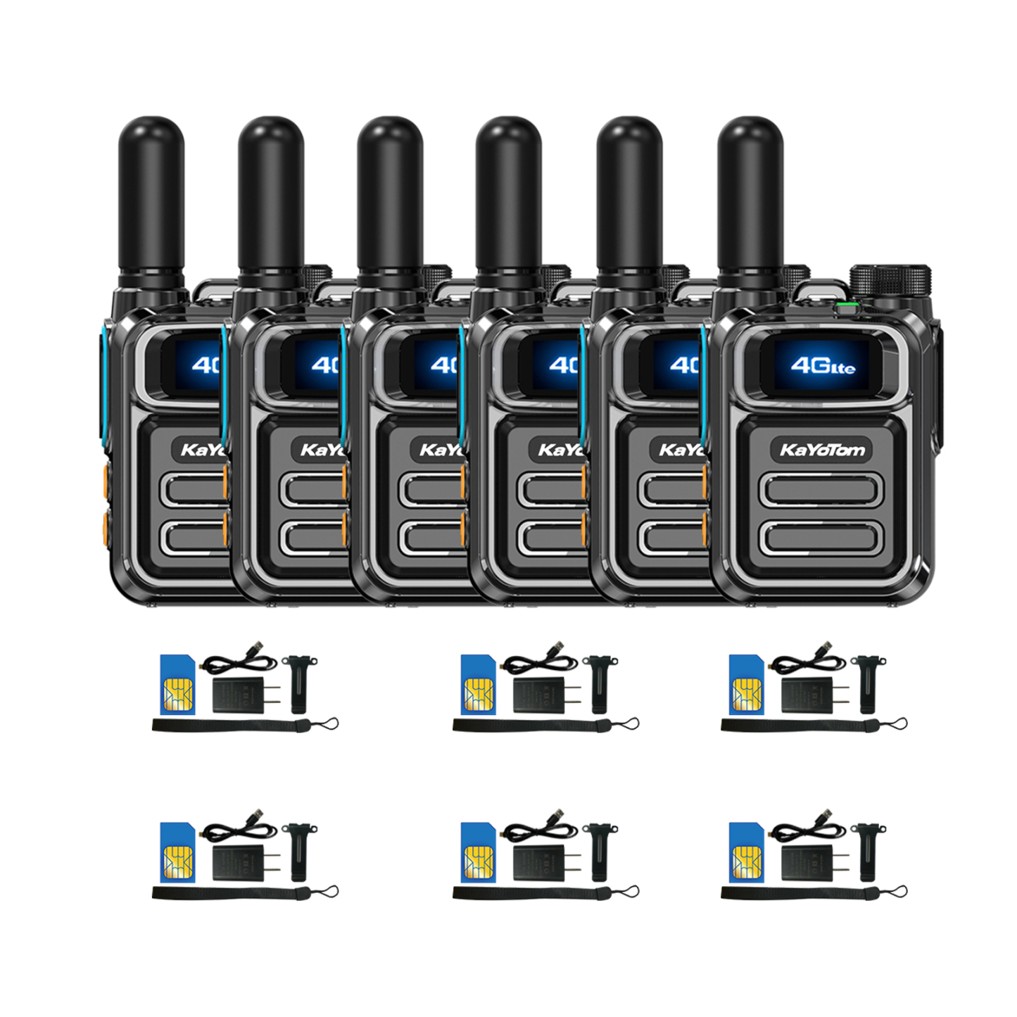 KaYoTom M05 Global Push To Talk (PTT) Walkie-Talkie, Built-in SIM, 5000 - Mile Coverage, 200 Channels & Durable Build