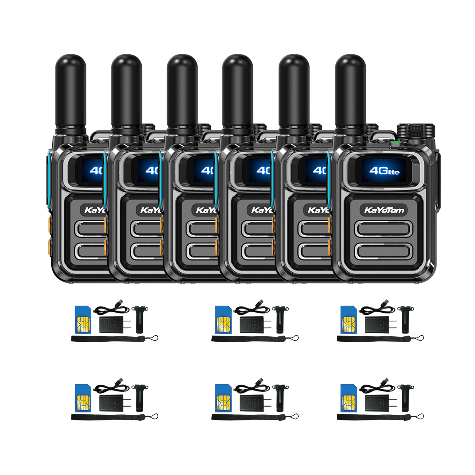 KaYoTom M05 Global Push To Talk (PTT) Walkie-Talkie, Built-in SIM, 5000 - Mile Coverage, 200 Channels & Durable Build
