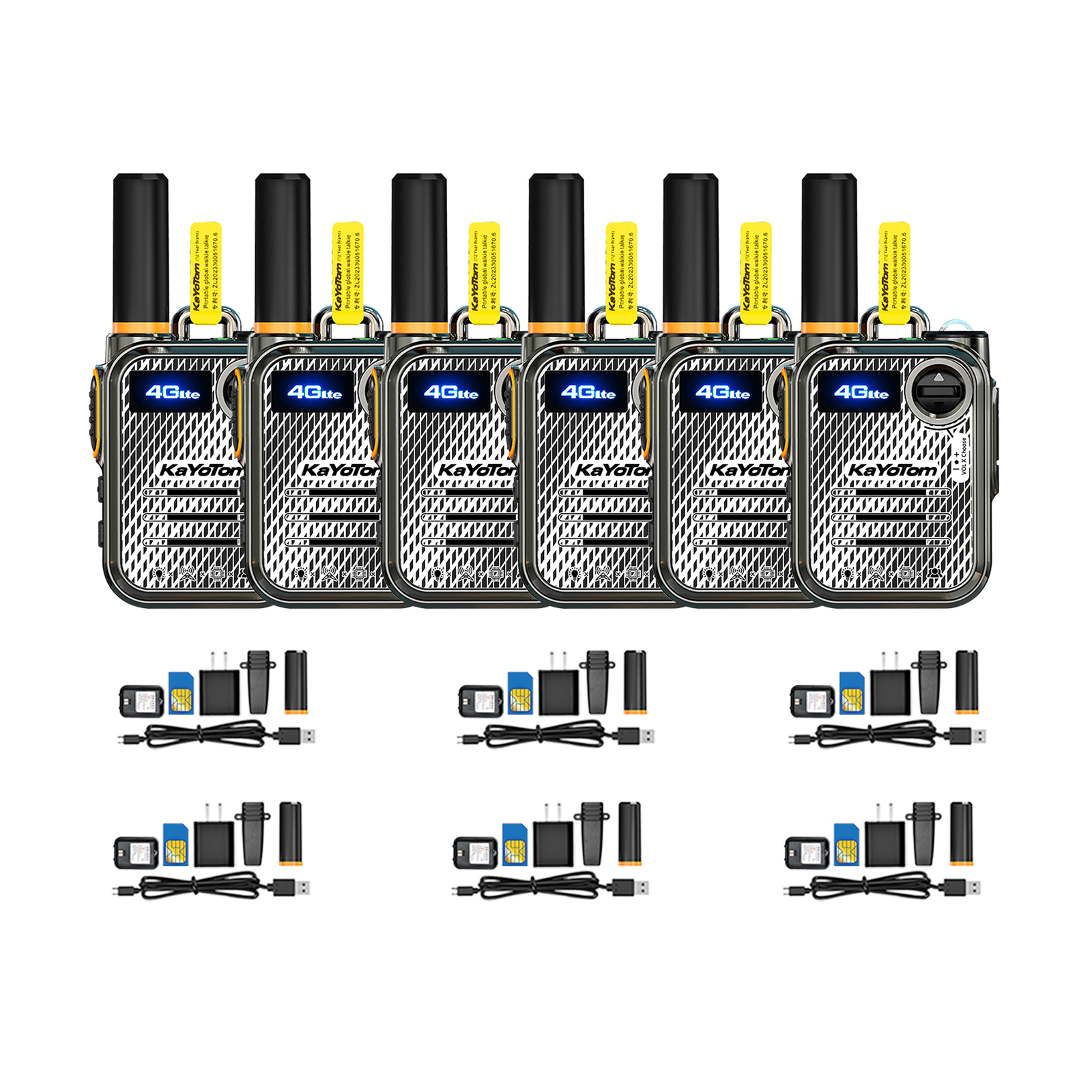 KaYoTom Global 4G PoC Walkie Talkie - 5000KM Long Range, Unlimited Coverage, Rechargeable, Ideal for Hiking & Camping - No Platform Fee