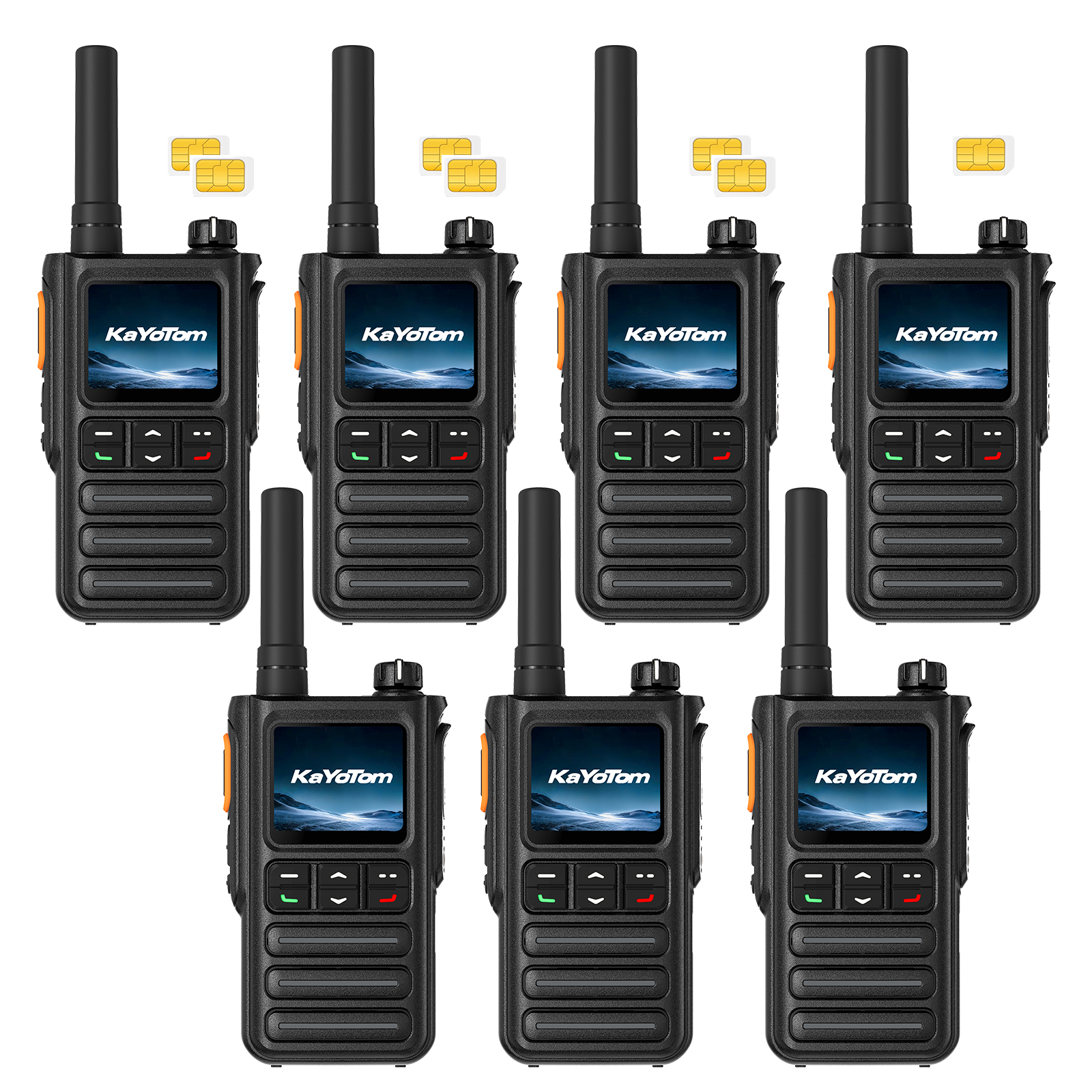 KaYoTom G09 Global Walkie Talkies Unlimited Range Rapid GPS Long Range Two Way Radio, IP65 Waterproof, AI Noise Cancellation for Nationwide Outdoor, Logistics, Road Trips & Family