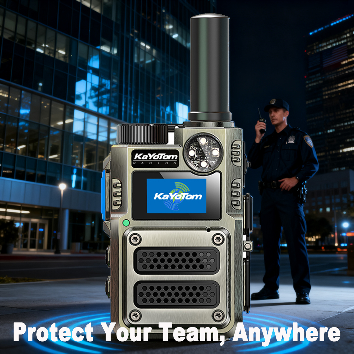 KaYoTom M12 Global Walkie Talkie Unlimited Range Encrypted Two-Way Radio - 72H Battery, HD Audio, SOS, Lightweight & LED Flashlight, 172 Countries Coverage