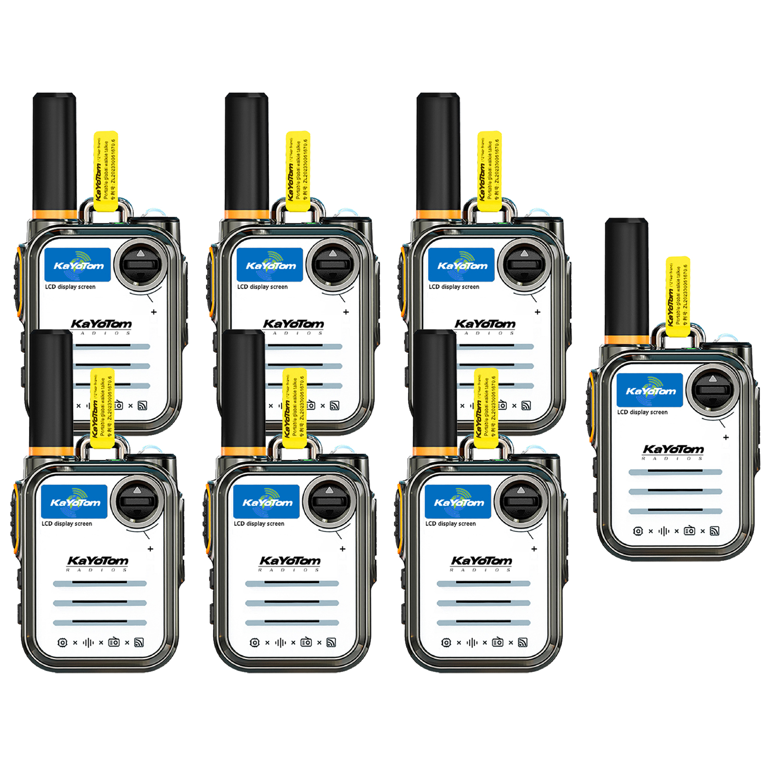 KaYoTom M22 Global Walkie Talkie Unlimited Range Encrypted Two-Way Radio - 72H Battery, Lightweight & LED Flashlight, 172 Countries Coverage