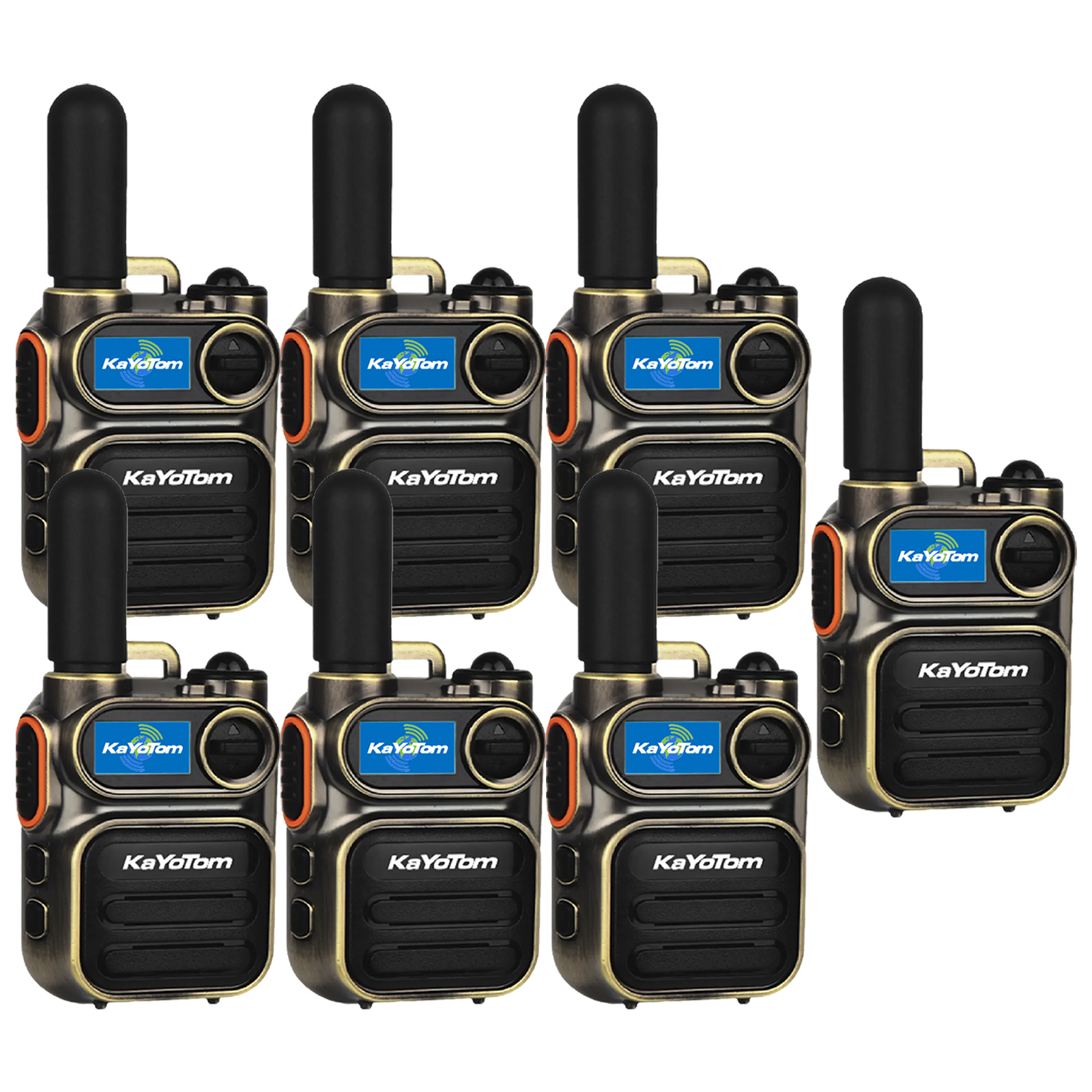 KaYoTom M11 Long Range Walkie Talkie – Global Two-Way Radio with Encrypted Communication, Unlimited Range, 72H Battery Life, HD Audio, Lightweight Design & Built-In LED Flashlight