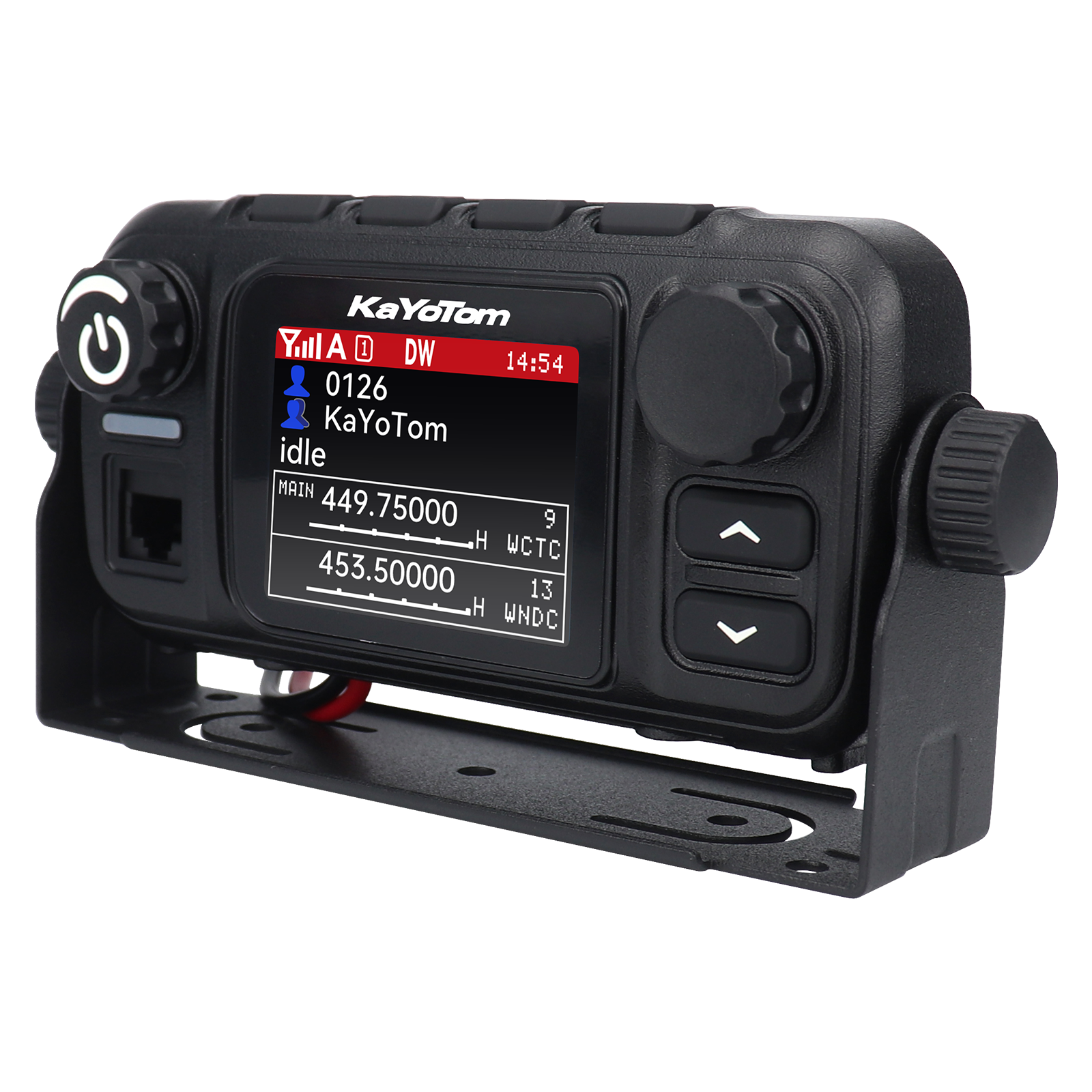 KaYoTom T77 Global Dual-mode Walkie Talkie Mobile Radio POC+UHF+VHF+GPS 