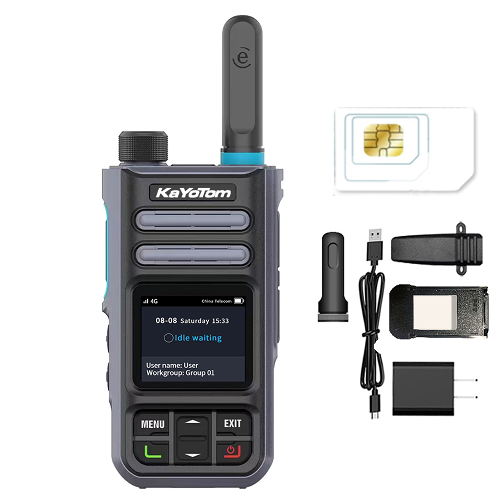 KaYoTom Global available M16 global-ptt POC 4G zello walkie-talkie two-way radio Mobile Porfesional network intercom long range communicator