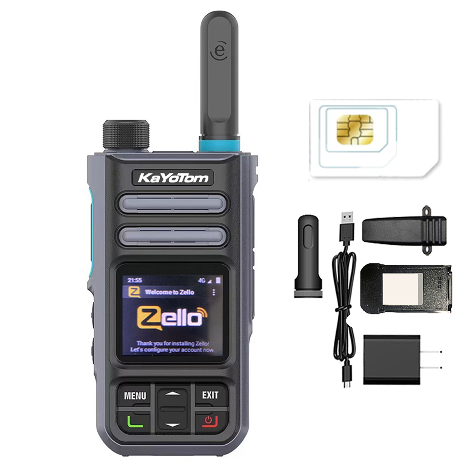 Global Walkie Talkie 5000km Long Distance 4g LTE POC Network Radio Sim Card Walkie Talkie POC GLOBAL REAL PTT-walkie-talkie