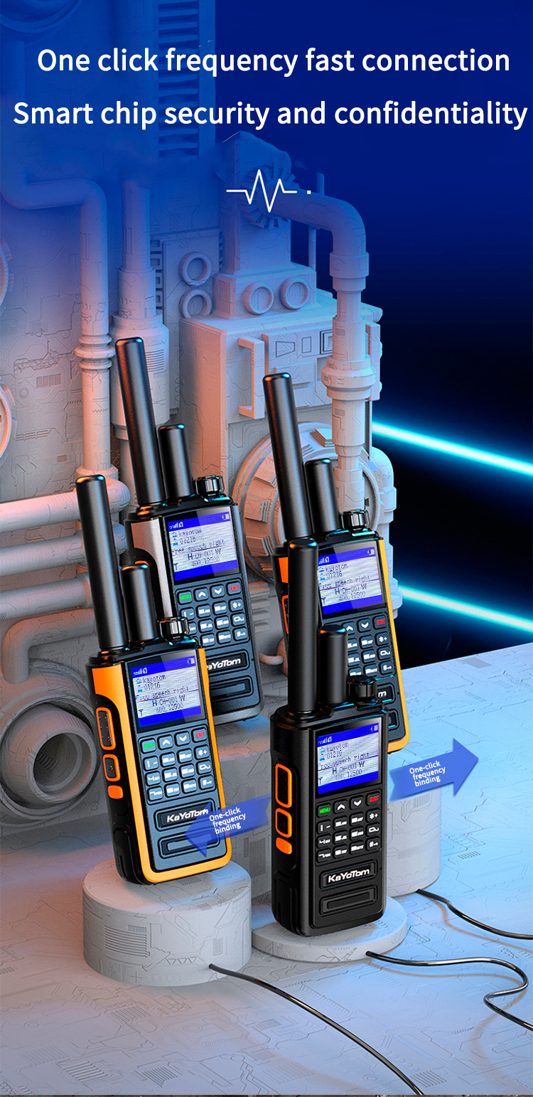 KaYoTom D09 Dual-Mode Global Push-to-Talk Walkie-Talkie with POC + UHF, Waterproof, Long Battery Life and Optional GPS