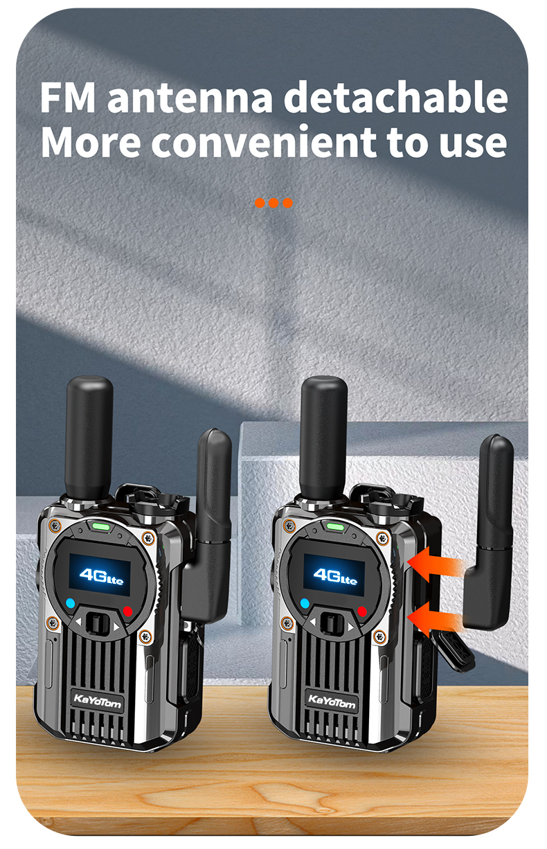 KaYoTom M66 4G Global PTT Walkie-Talkie – 5000-Mile Range, FM Radio & SOS Functions, TYPE-C Fast Charging