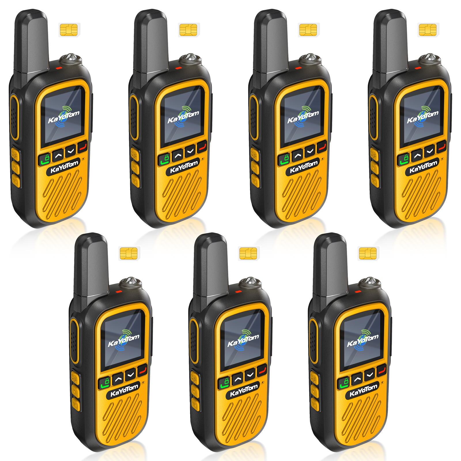 KaYoTom G12 Global Walkie Talkies Long Range Global Unlimited Range 4G LTE PoC Two-Way Radios (5000+ Miles) Rugged & Waterproof Rechargeable for Construction,Truck Fleets,Families 