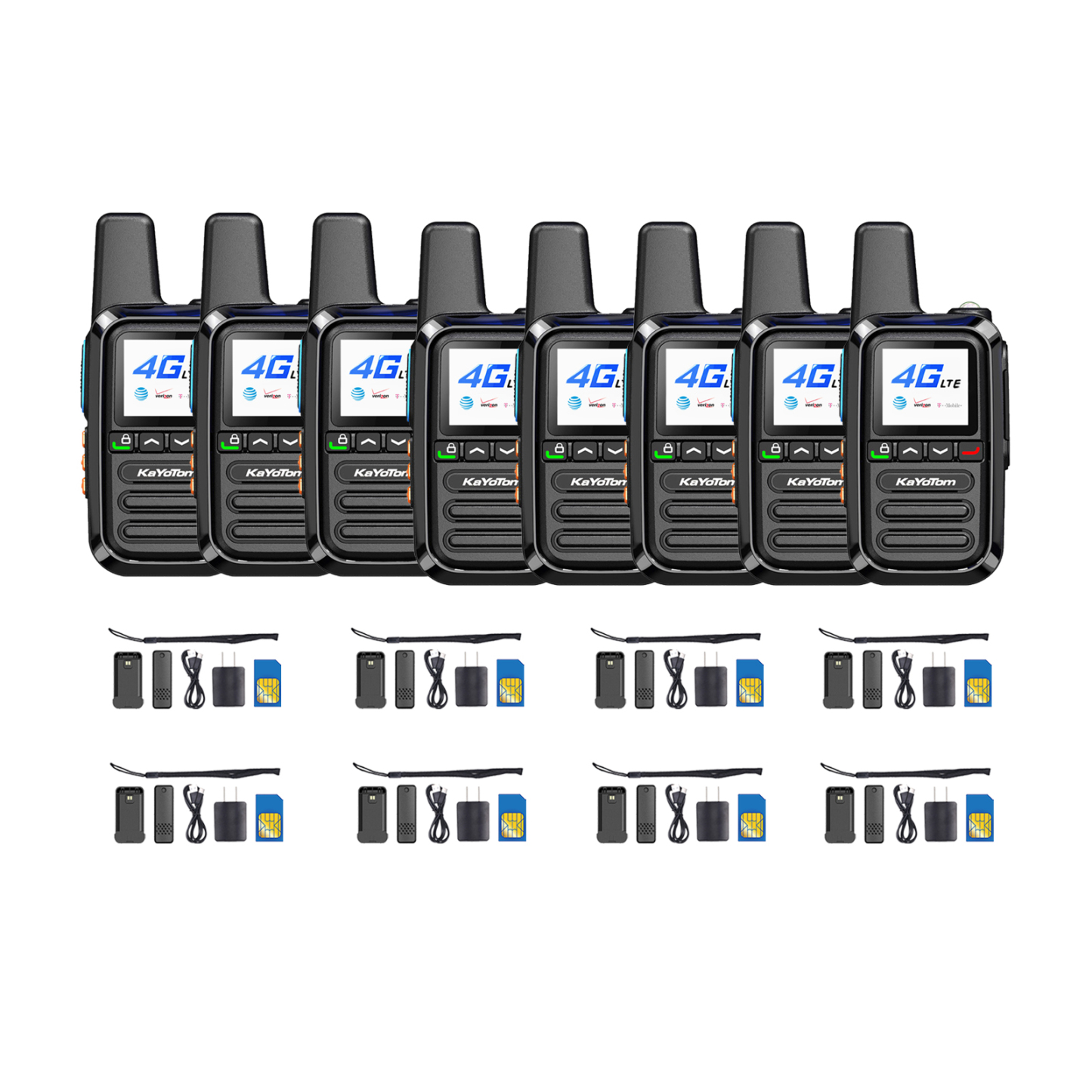 KaYoTom G05 Global PTT Walkie Talkie - 5000 Miles Range, Built-in SIM, 200 Channels, Instant Use & LED Illumination
