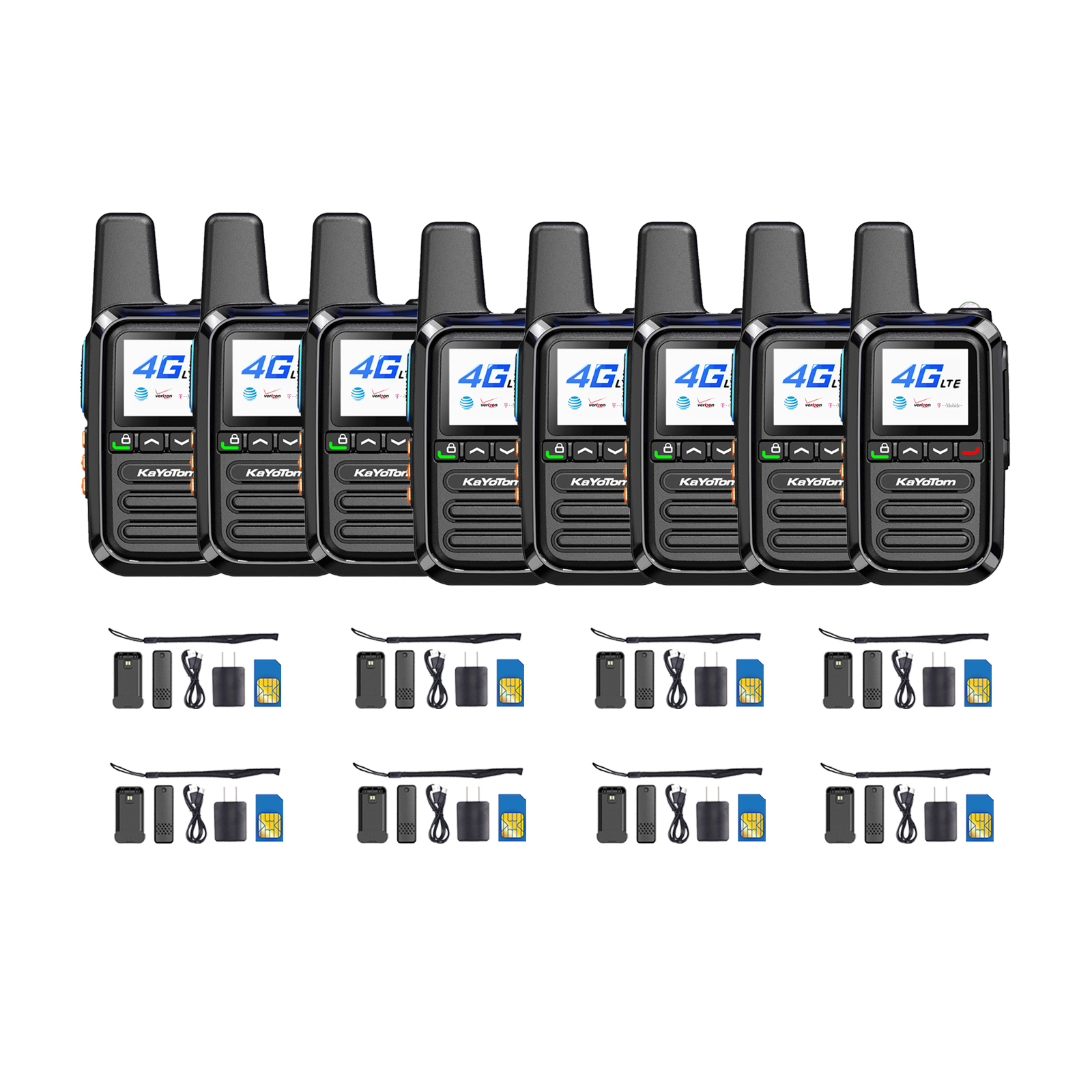KaYoTom G05 Global PTT Walkie Talkie - 5000 Miles Range, Built-in SIM, 200 Channels, Instant Use & LED Illumination