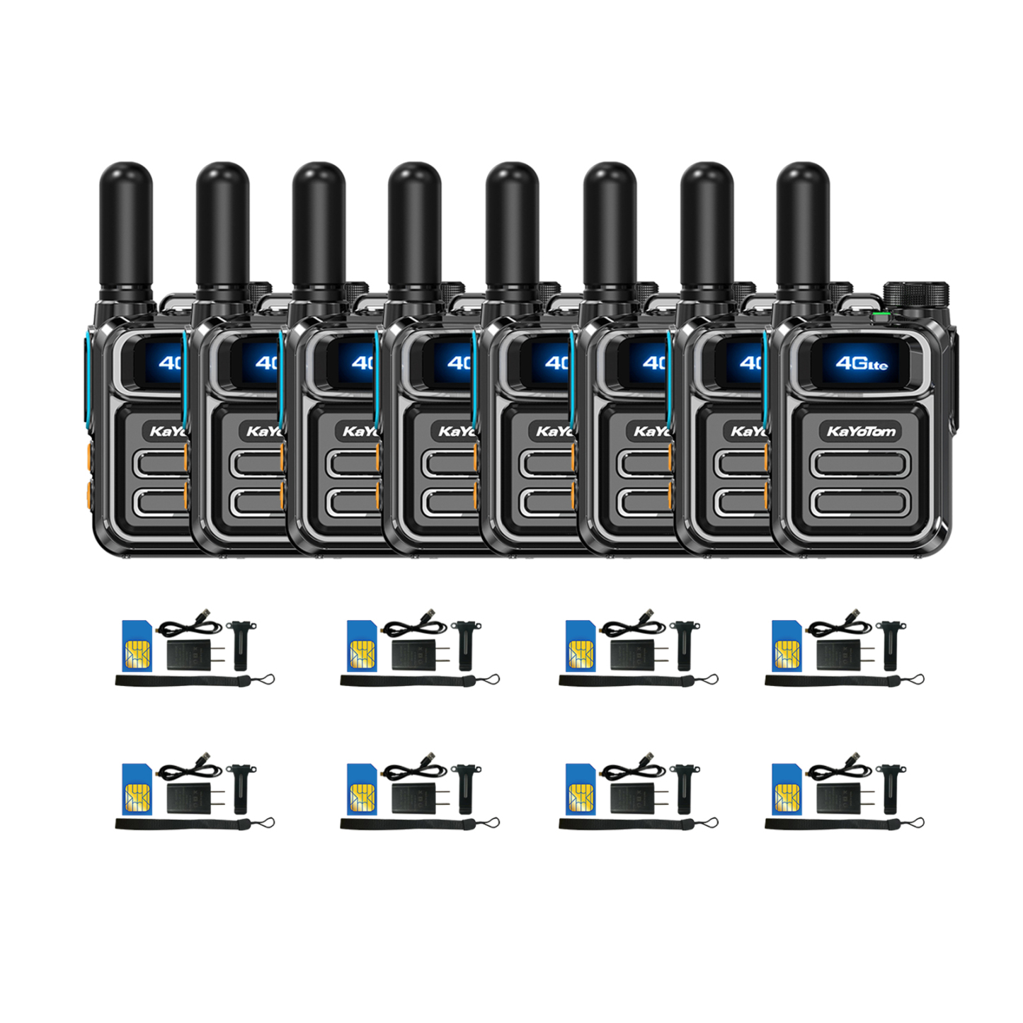 KaYoTom M05 Global Push To Talk (PTT) Walkie-Talkie, Built-in SIM, 5000 - Mile Coverage, 200 Channels & Durable Build