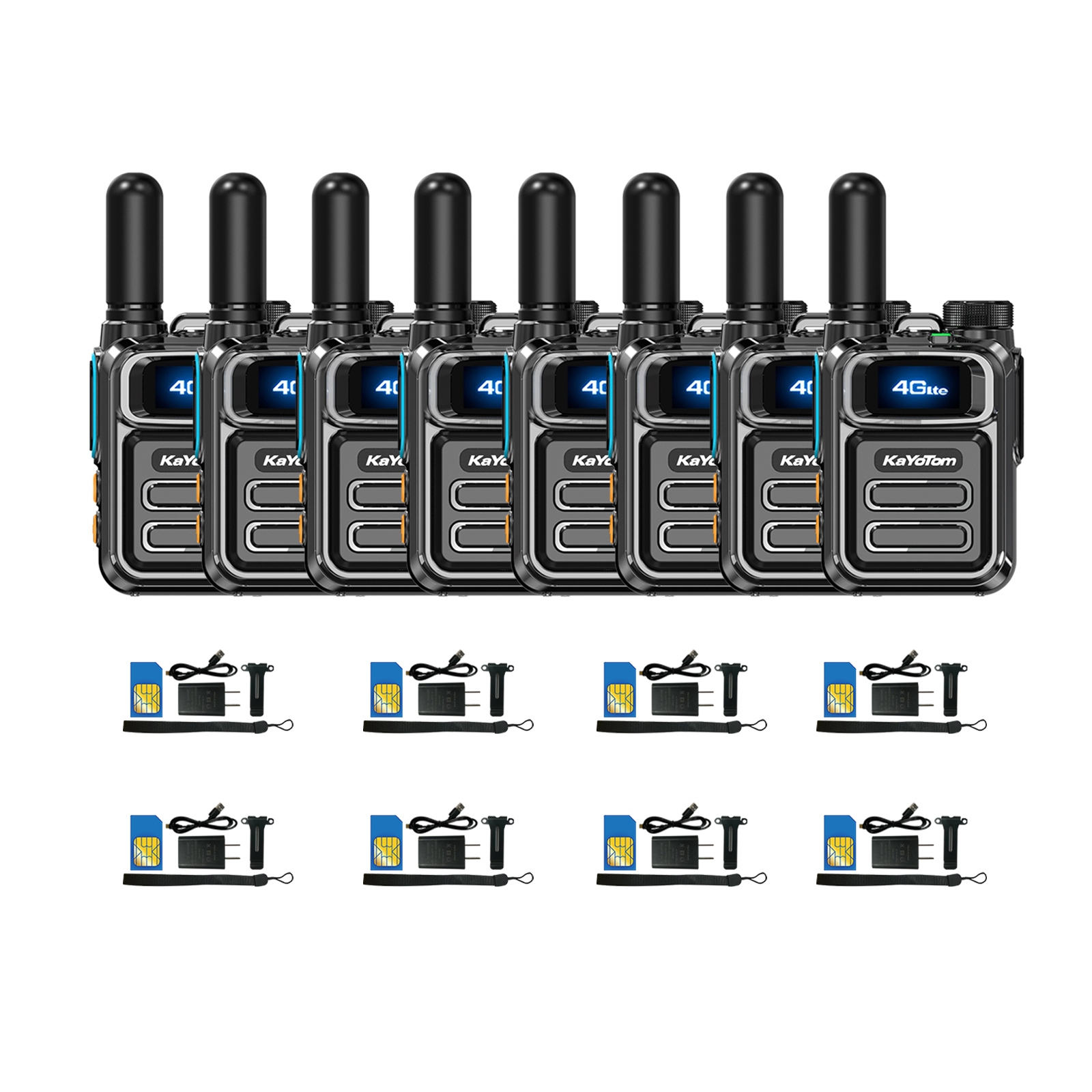 KaYoTom M05 Global Push To Talk (PTT) Walkie-Talkie, Built-in SIM, 5000 - Mile Coverage, 200 Channels & Durable Build