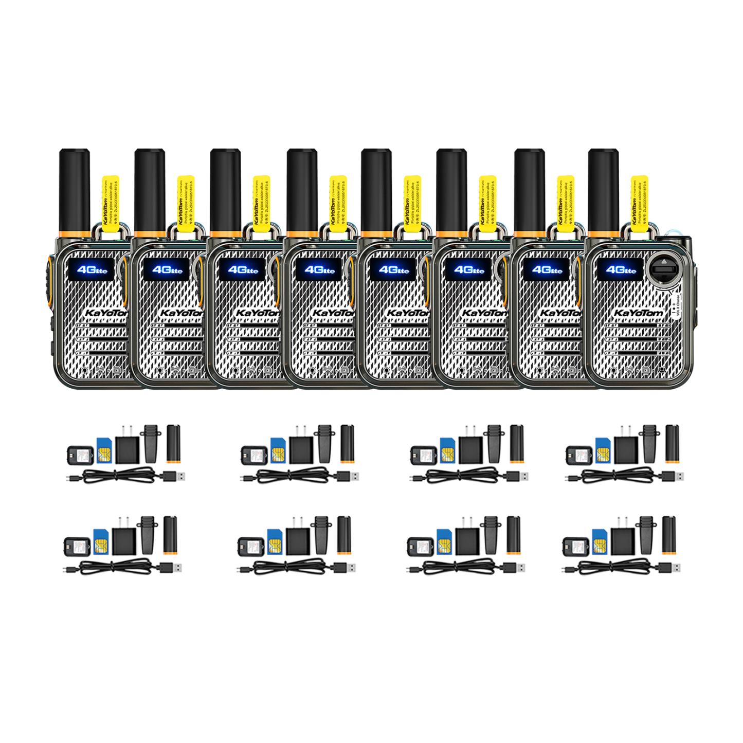 KaYoTom Global 4G PoC Walkie Talkie - 5000KM Long Range, Unlimited Coverage, Rechargeable, Ideal for Hiking & Camping - No Platform Fee
