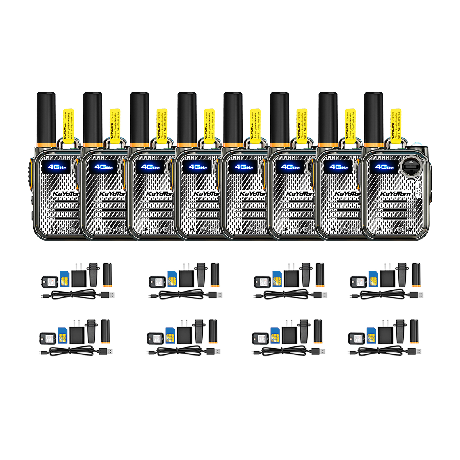 KaYoTom Global 4G PoC Walkie Talkie - 5000KM Long Range, Unlimited Coverage, Rechargeable, Ideal for Hiking & Camping - No Platform Fee