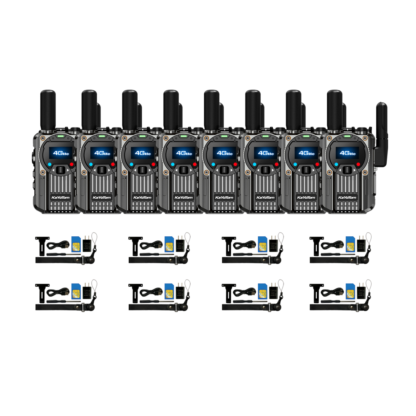 KaYoTom M66 Global Push To Talk (PTT) Walkie-Talkie – 5000-Mile Range, FM Radio & SOS Functions, TYPE-C Fast Charging