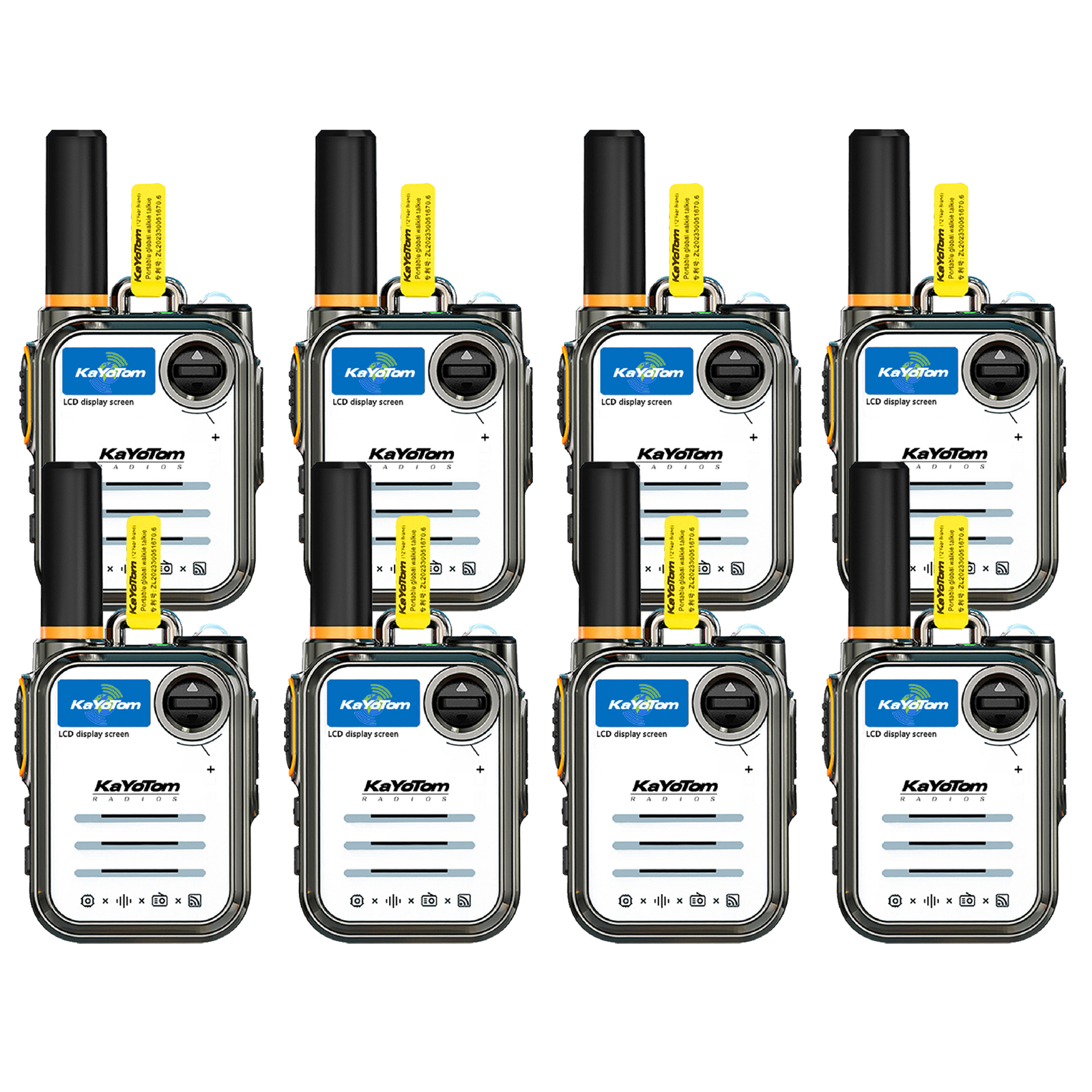 KaYoTom M22 Global Walkie Talkie Unlimited Range Encrypted Two-Way Radio - 72H Battery, Lightweight & LED Flashlight, 172 Countries Coverage