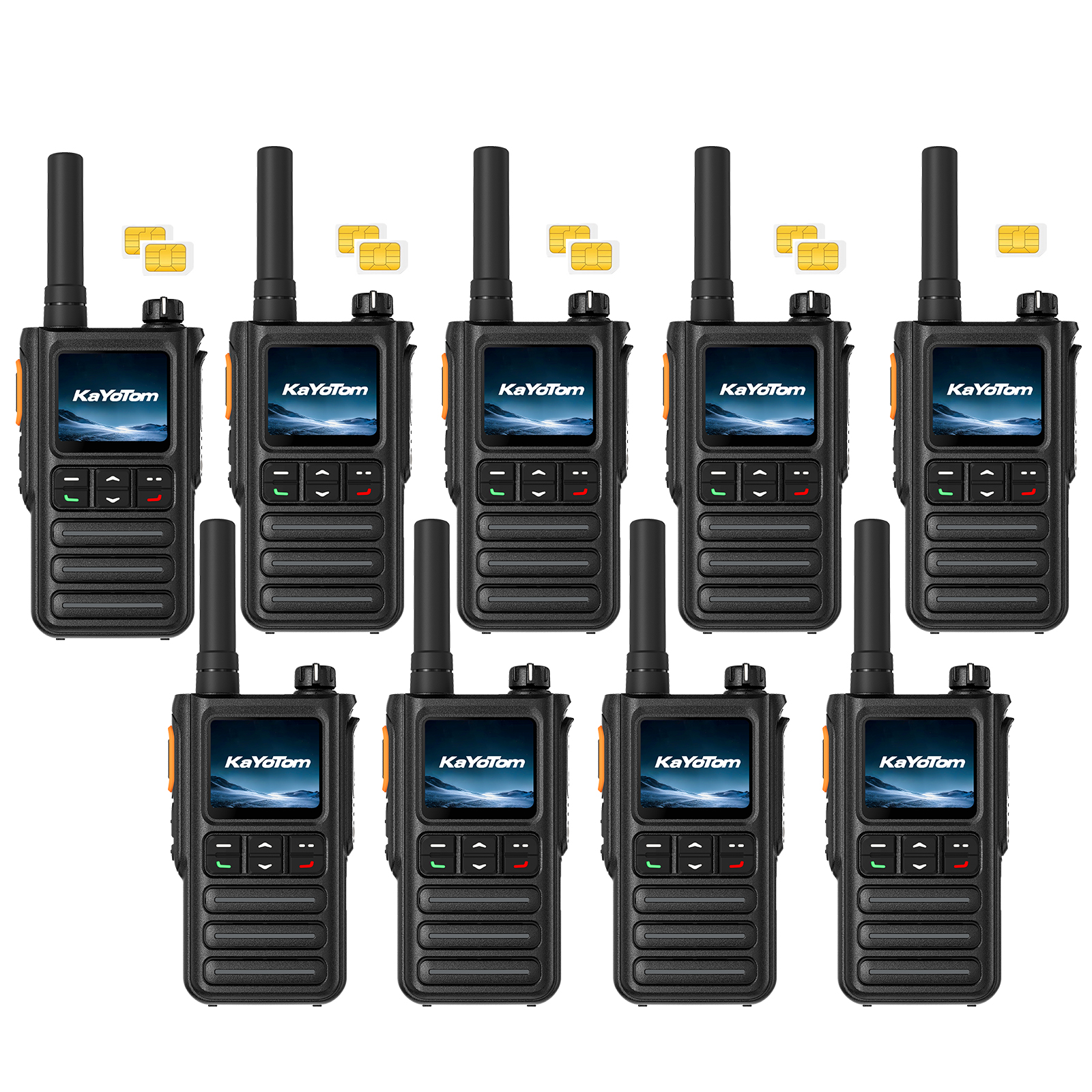 KaYoTom G09 Global Walkie Talkies Unlimited Range Rapid GPS Long Range Two Way Radio, IP65 Waterproof, AI Noise Cancellation for Nationwide Outdoor, Logistics, Road Trips & Family