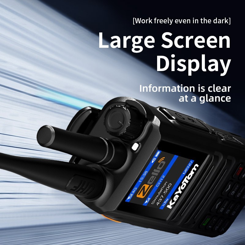 KaYoTom Zello Walkie Talkie - UHF Dual Mode, Public Network & Simulation, Long Range for Versatile Communication