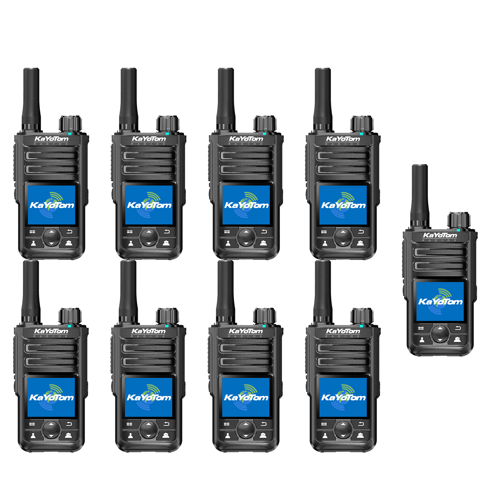 KaYoTom M14 Global Walkie Talkie Unlimited Range Encrypted Two-Way Radio - 72H Battery, GPS Tracking, Lightweight & Waterproof, 172 Countries Coverage