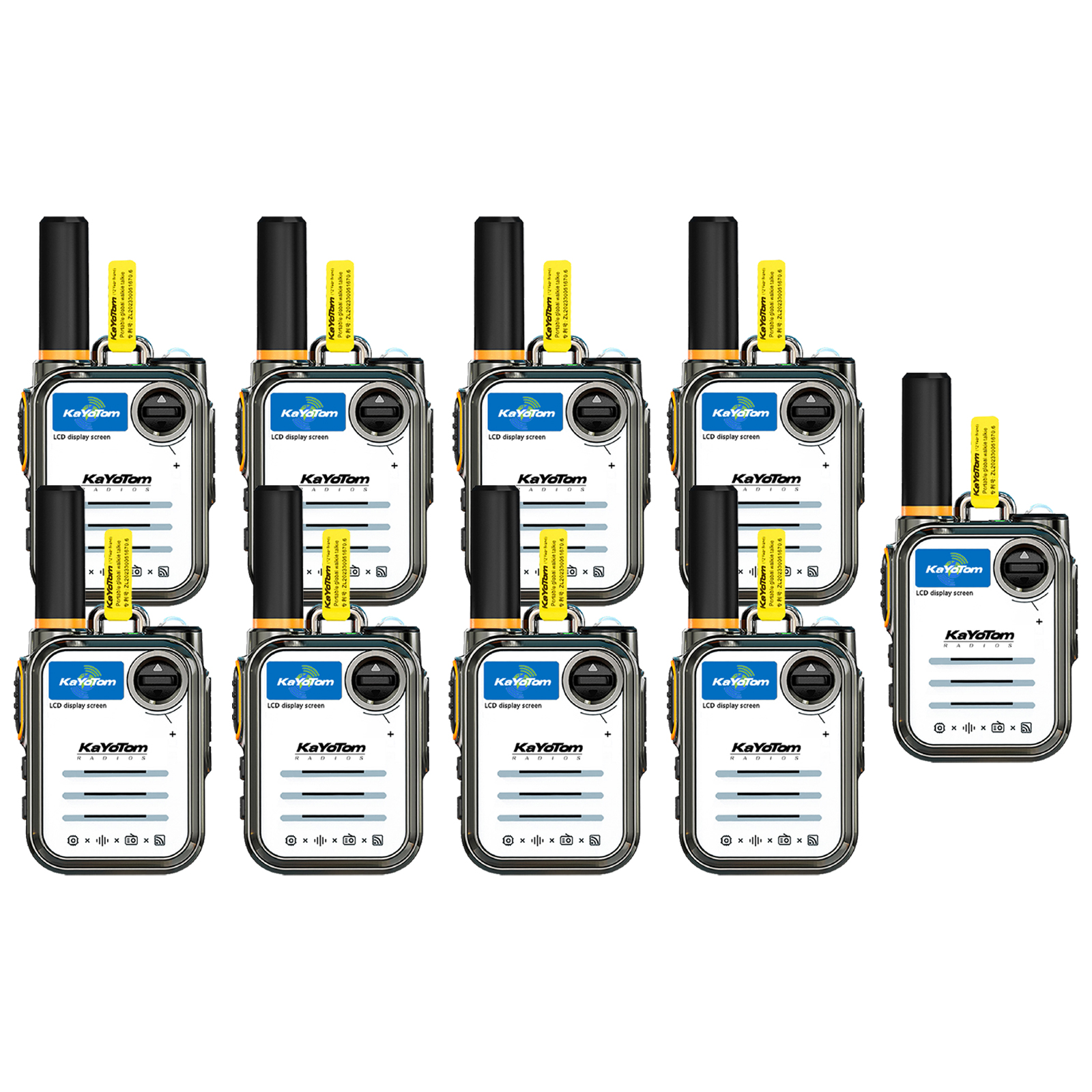 KaYoTom M22 Global Walkie Talkie Unlimited Range Encrypted Two-Way Radio - 72H Battery, Lightweight & LED Flashlight, 172 Countries Coverage