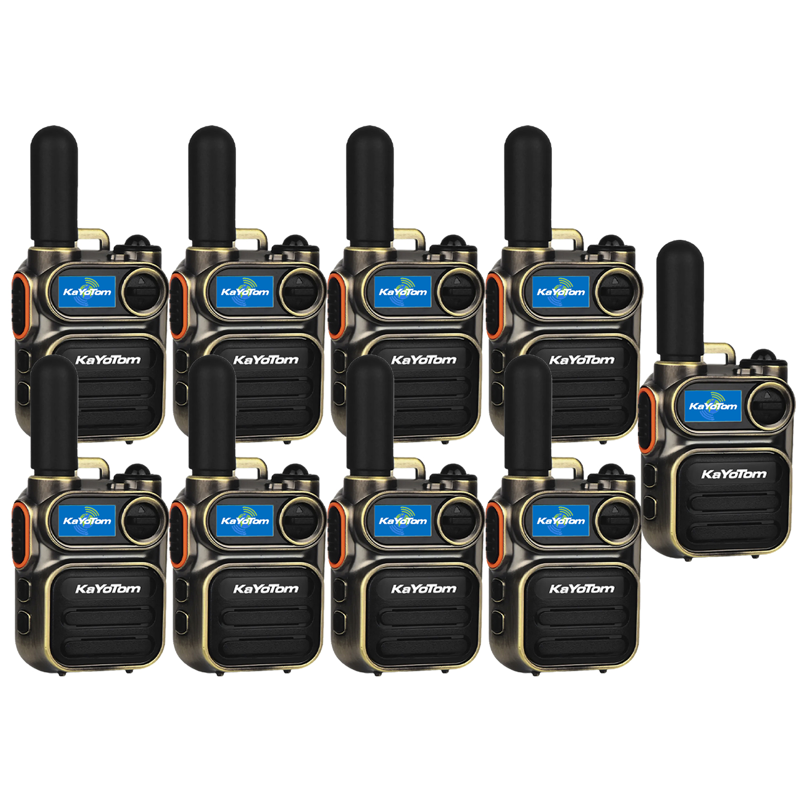 KaYoTom M11 Long Range Walkie Talkie – Global Two-Way Radio with Encrypted Communication, Unlimited Range, 72H Battery Life, HD Audio, Lightweight Design & Built-In LED Flashlight