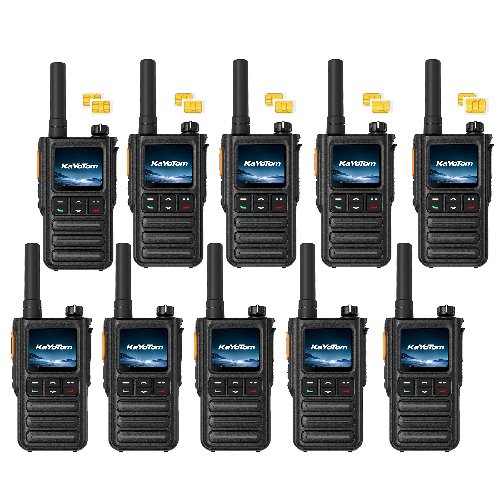 KaYoTom G09 Global Walkie Talkies Unlimited Range Rapid GPS Long Range Two Way Radio, IP65 Waterproof, AI Noise Cancellation for Nationwide Outdoor, Logistics, Road Trips & Family