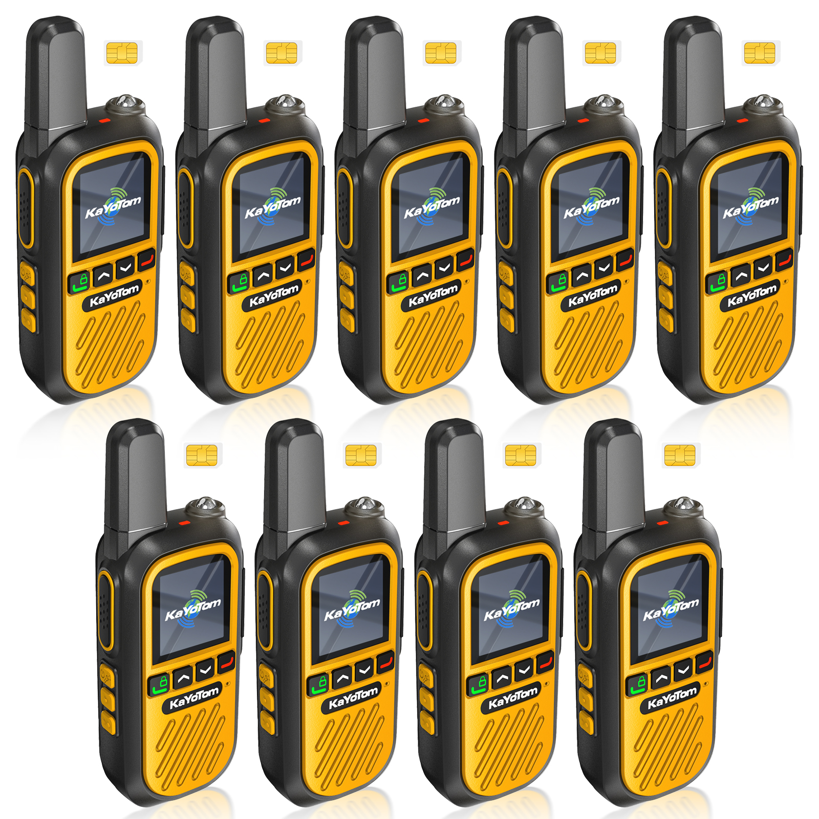 KaYoTom G12 Global Walkie Talkies Long Range Global Unlimited Range 4G LTE PoC Two-Way Radios (5000+ Miles) Rugged & Waterproof Rechargeable for Construction,Truck Fleets,Families 