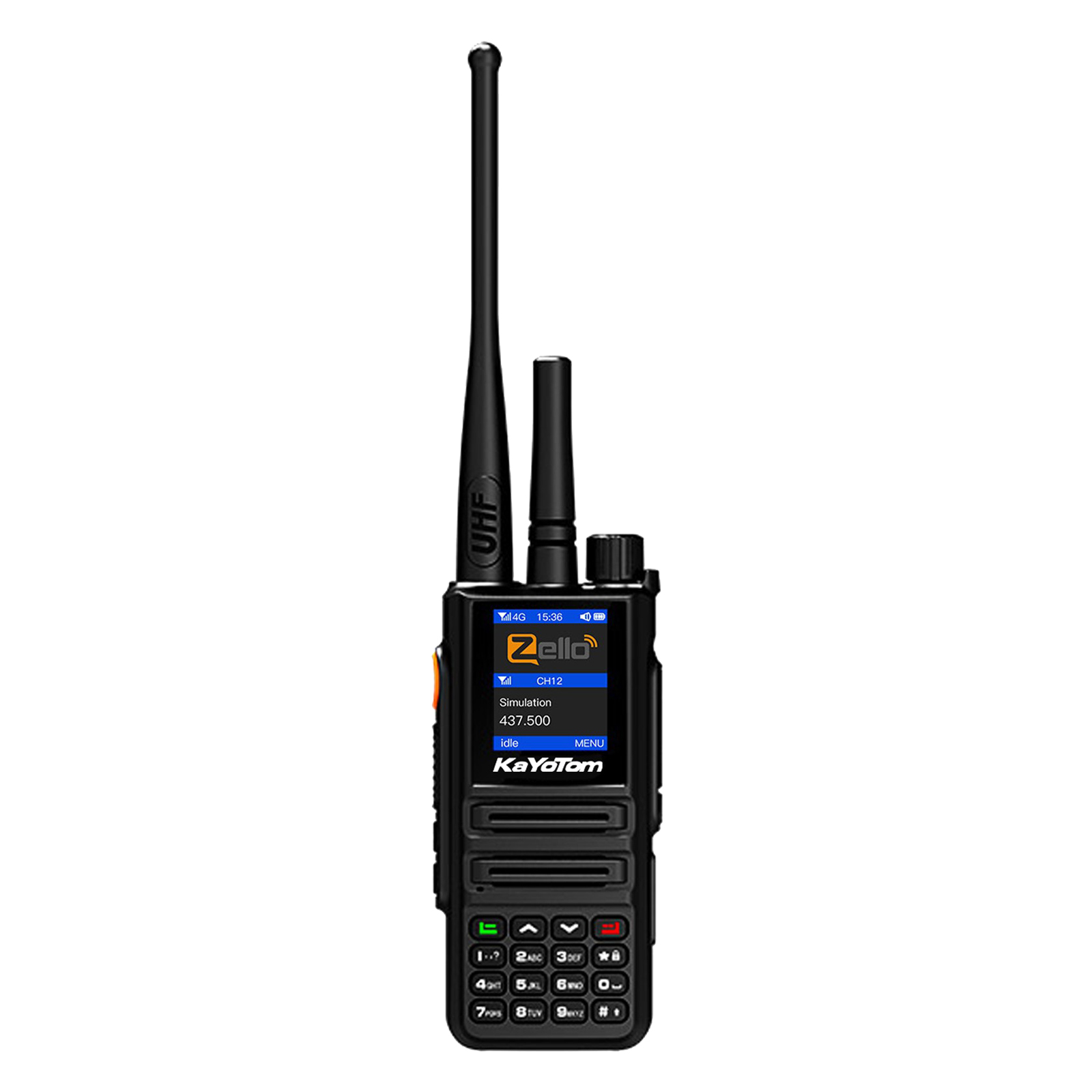 KaYoTom D08 Zello Walkie Talkie Long Range - POC + UHF for Family, Construction, Logistics, Transportation, Hotels, Shopping Malls, Outdoors and Emergency Rescue Encrypted Two Way Radios
