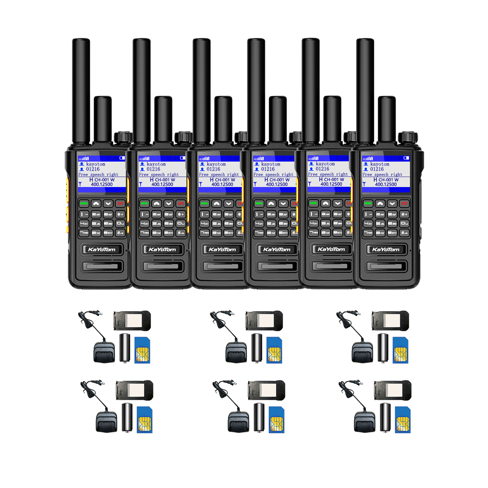 KaYoTom D09 Dual-Mode Global Push-to-Talk Walkie-Talkie with POC + UHF, Waterproof, Long Battery Life and Optional GPS