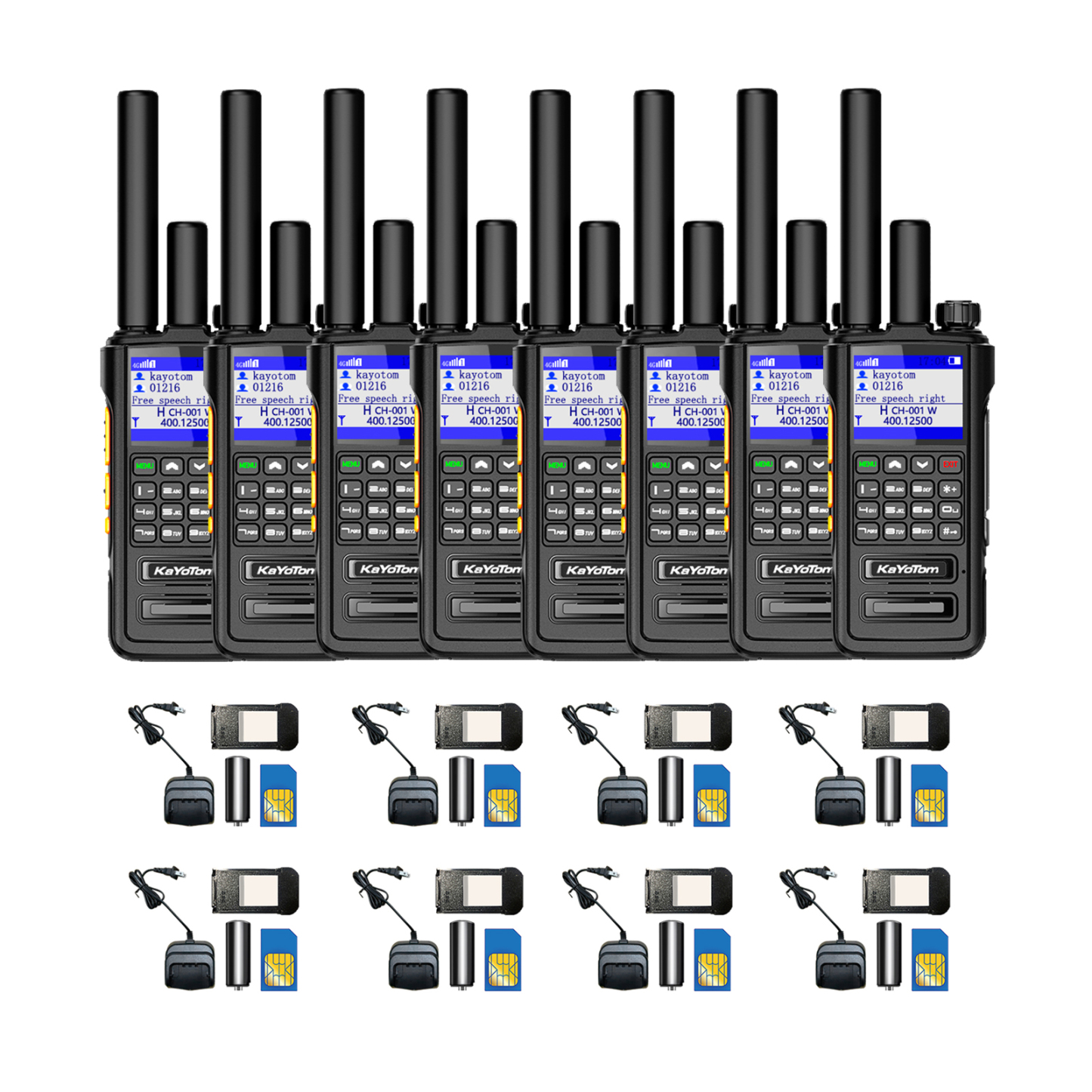 KaYoTom D09 Dual-Mode Global Push-to-Talk Walkie-Talkie with POC + UHF, Waterproof, Long Battery Life and Optional GPS