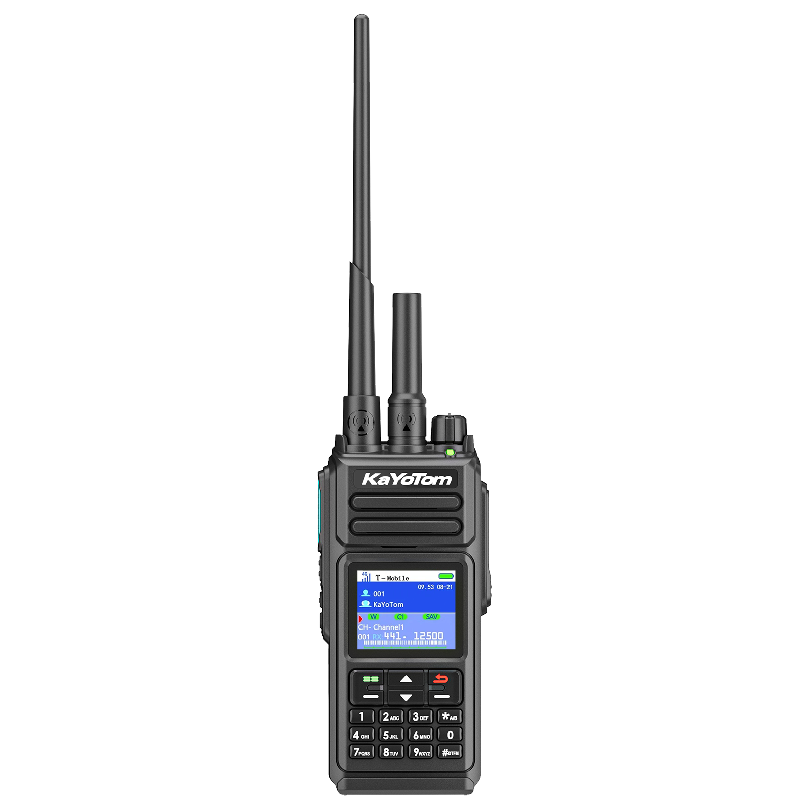 KaYoTom D10 Dual-Mode Global Walkie Talkie | 4G LTE PoC + UHF/VHF Radio, Unlimited Range, GPS Optional