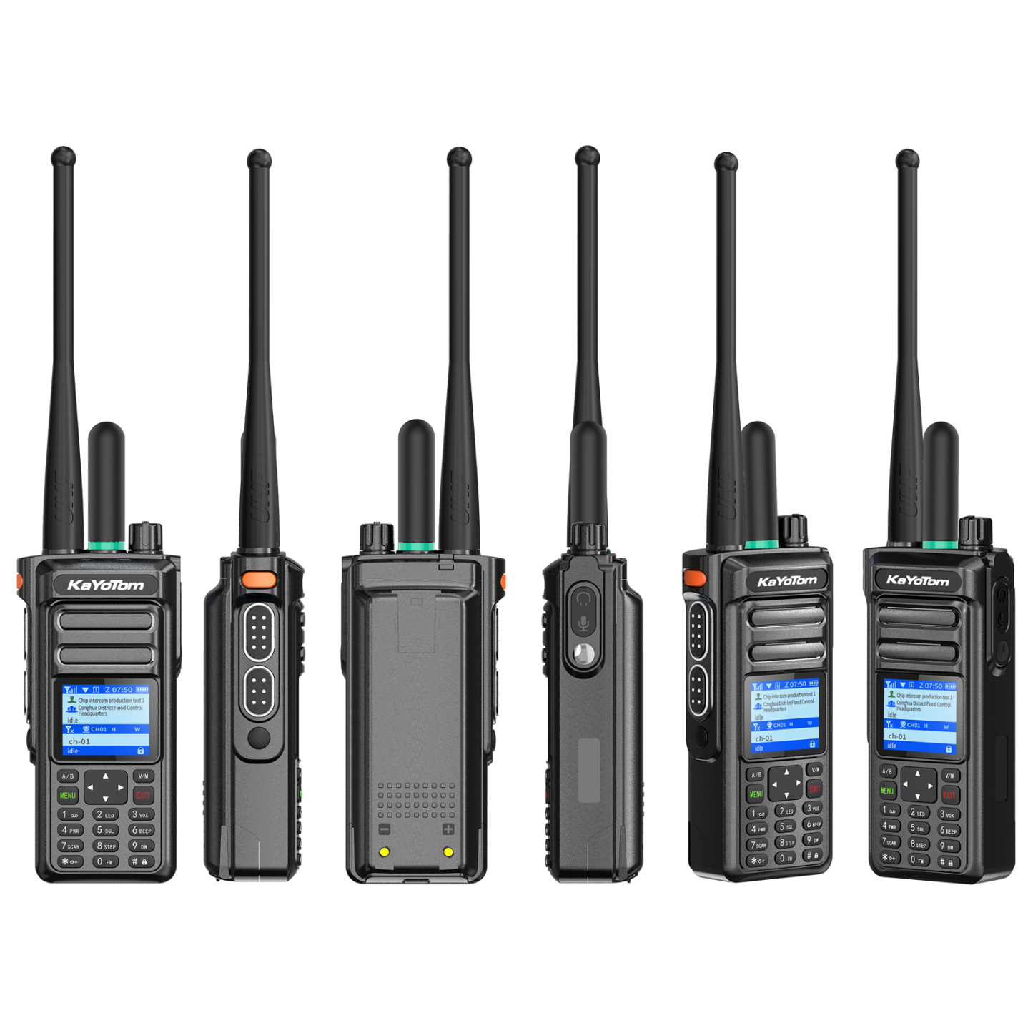 KaYoTom D15 Global Walkie Talkie Professional FM Transceiver - POC Function + Manual Tuning, Long Battery Life, Ideal for Outdoor/Security Use