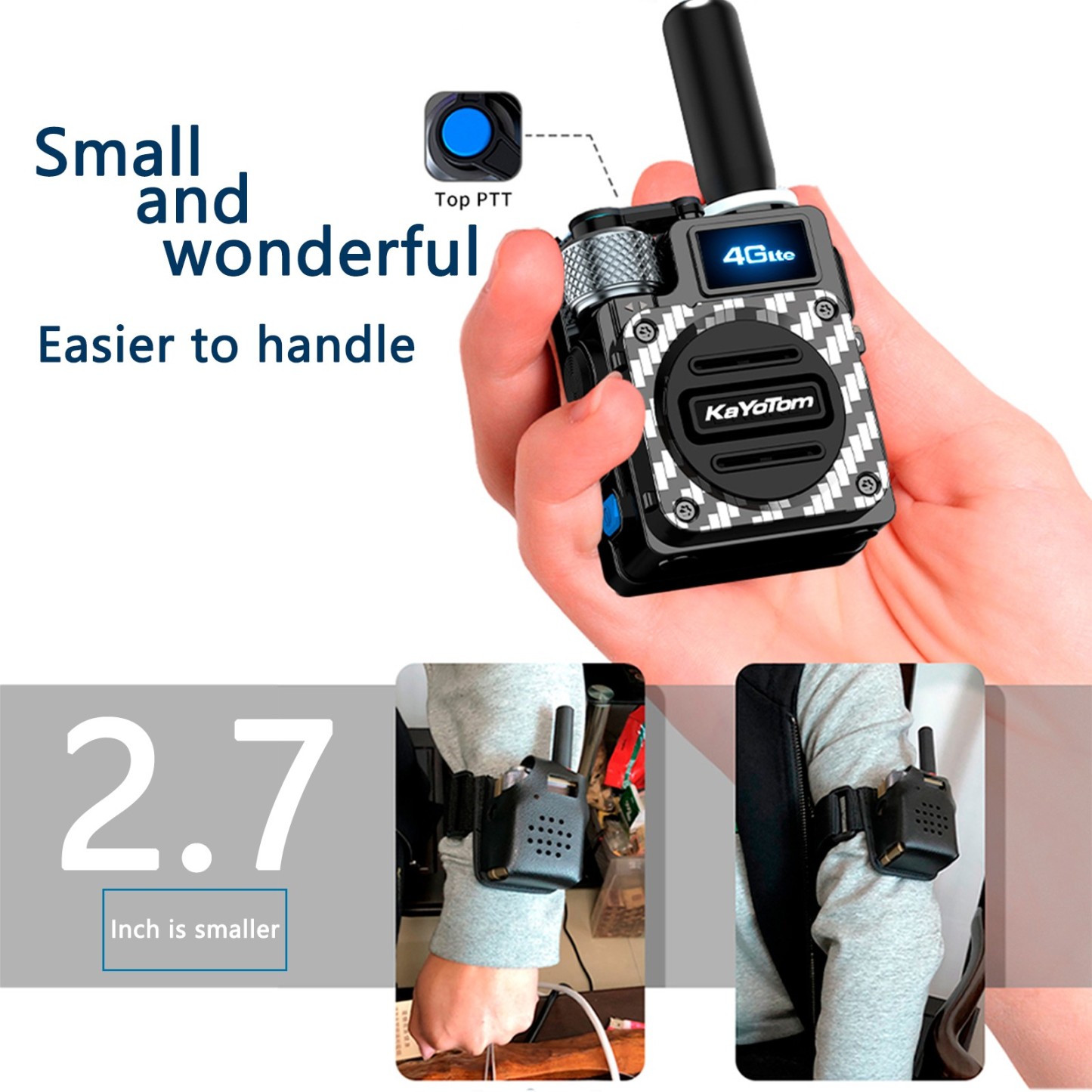 Long range walkie talkie:The long range walkie talkie provides a stable connection for those out of reach.